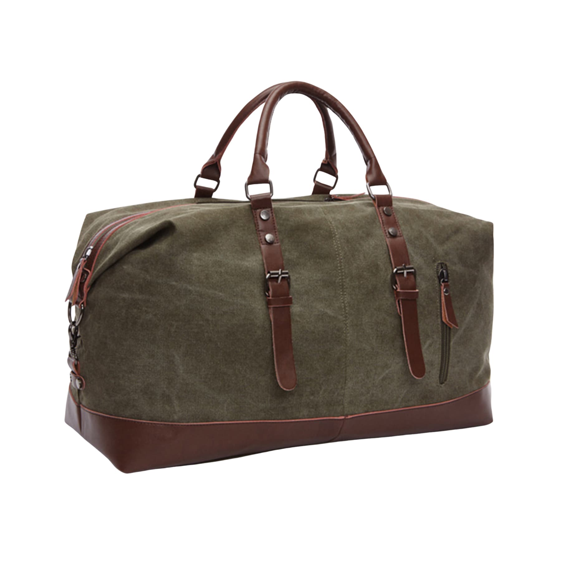 Canvas PU Leather Travel Tote Bag