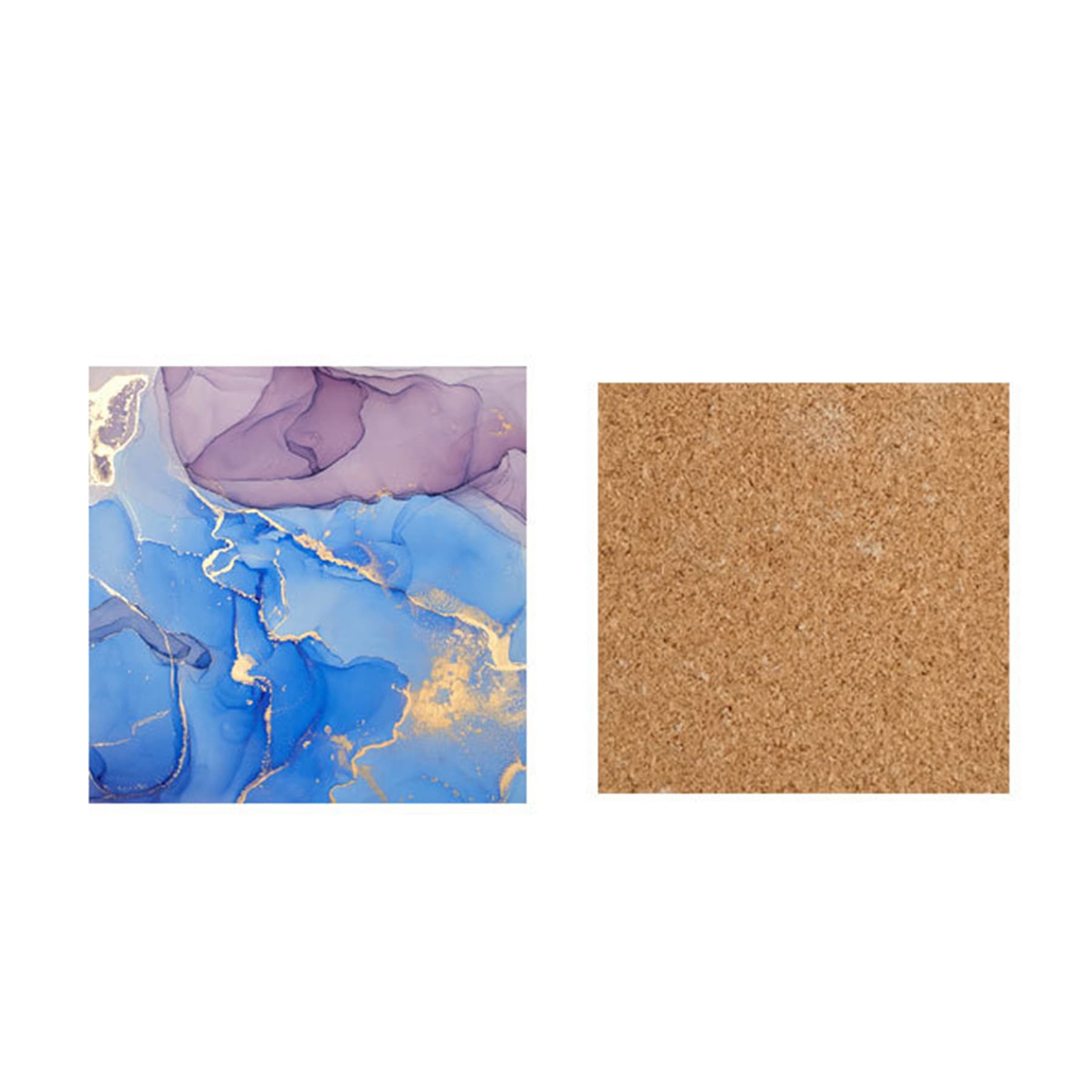 Square Ceramic Coaster with Cork
