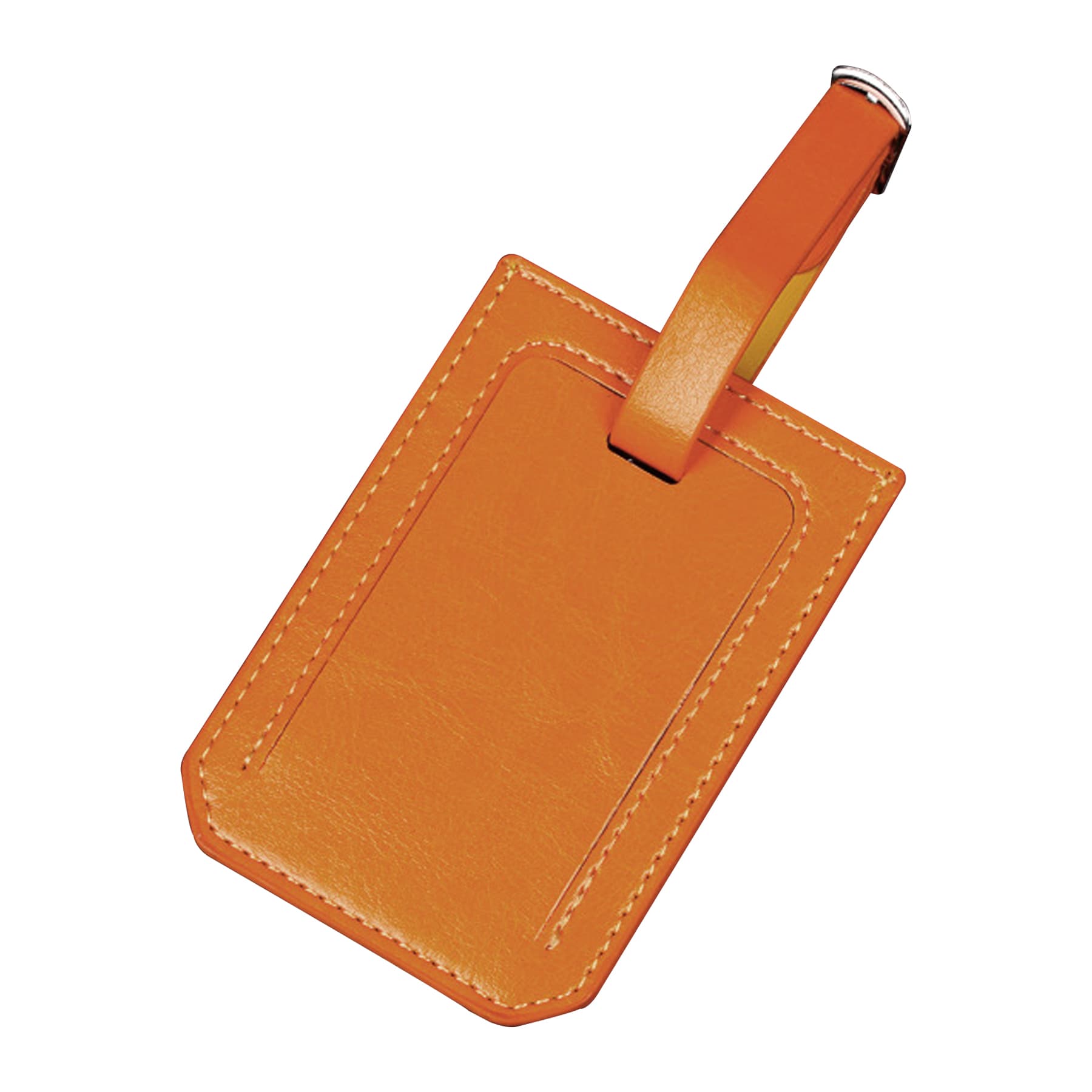 4" PU Leather Luggage Tag W/ Privacy Cover