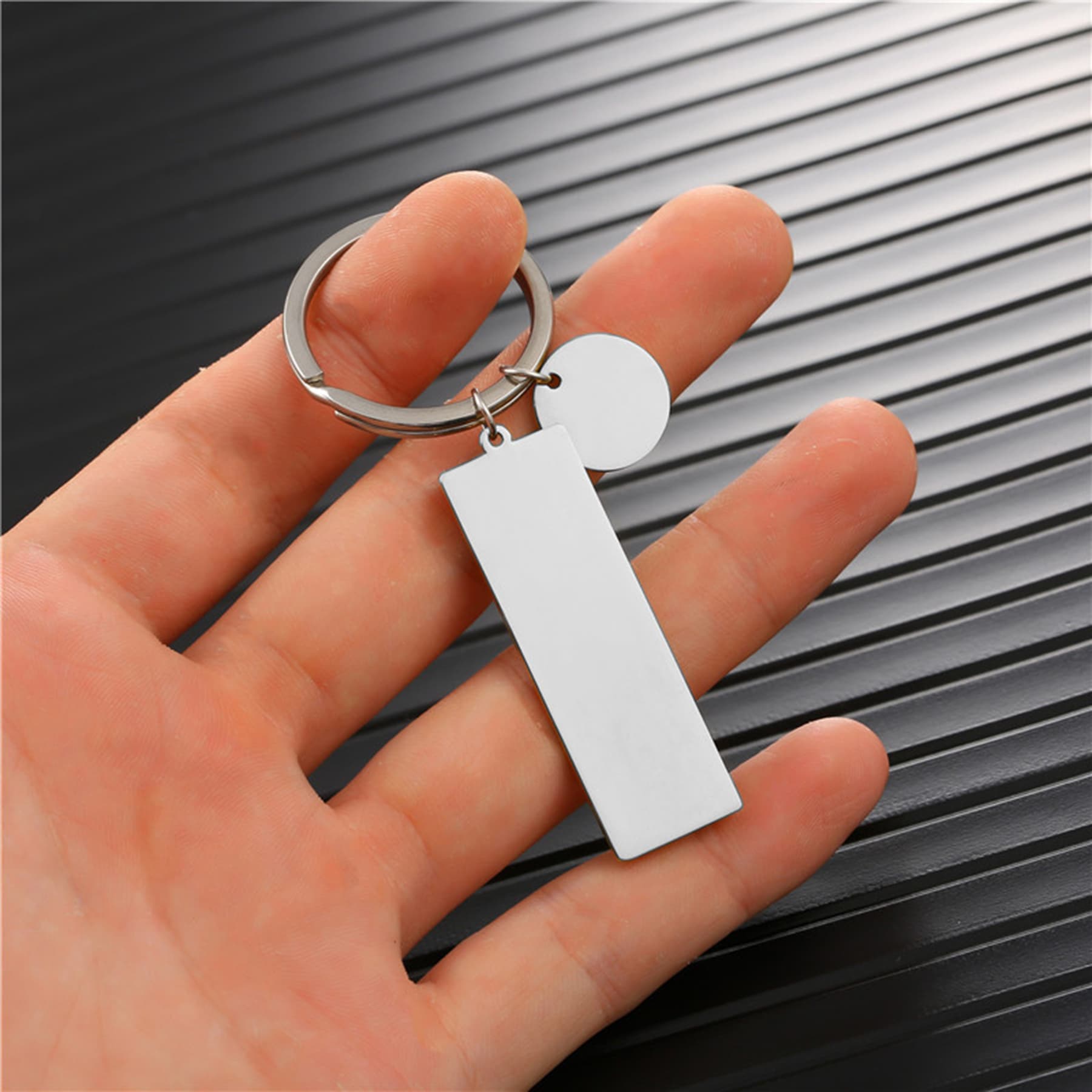 Stainless Steel Dog Tag Keychain