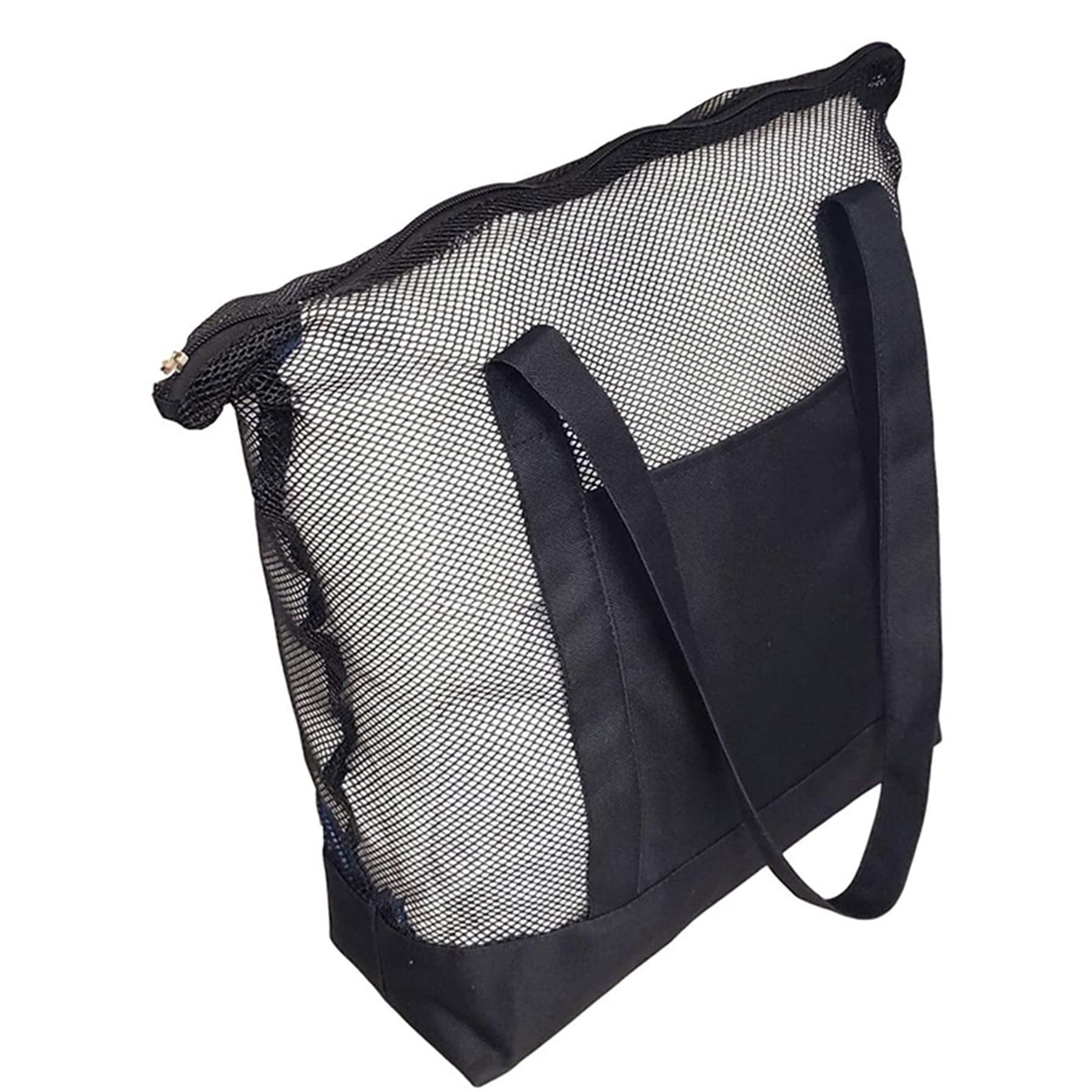 Nylon Mesh Beach Zipper Tote Bag