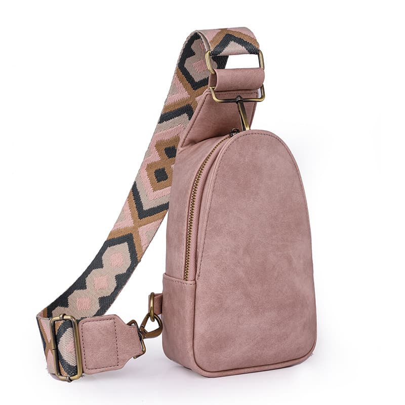PU Leather Small Crossbody Sling Backpack Multipurpose