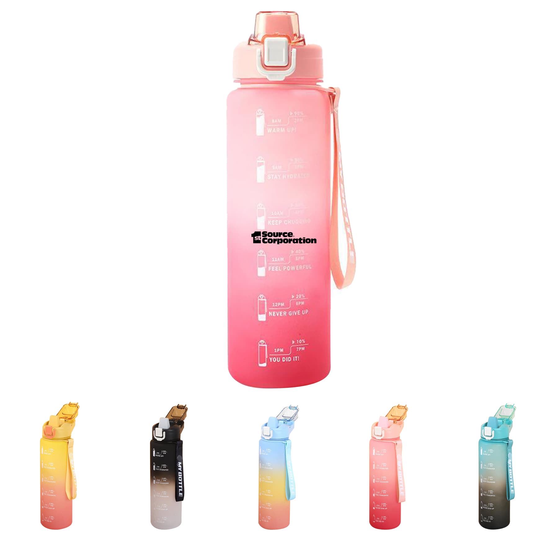 32 Oz. Sports Water Bottle Leak Proof Gradient Cup Fitness