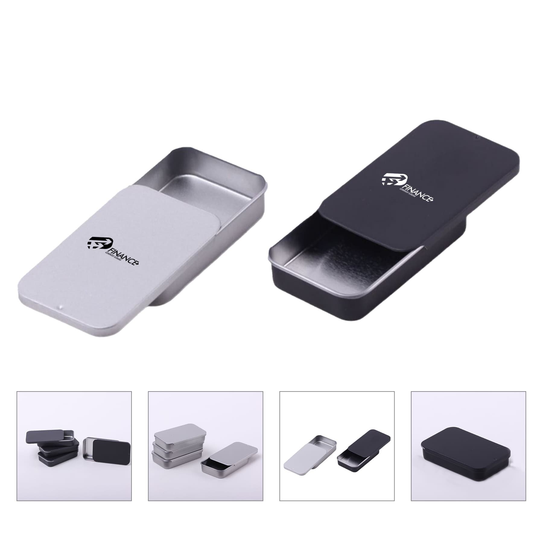 Rectangle Hinged Tin Containers