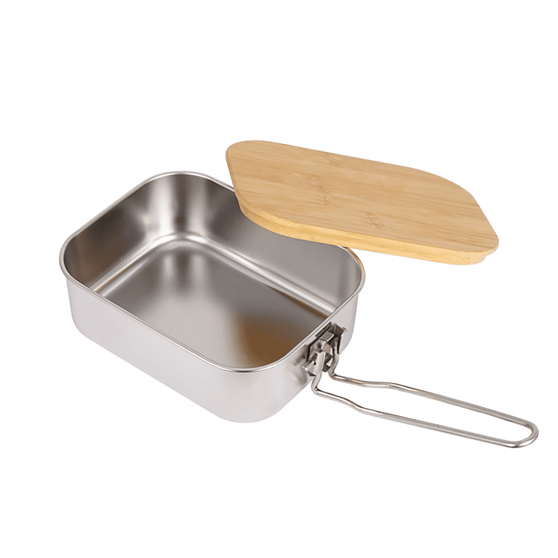 Stainless Steel Case With Bamboo Cover