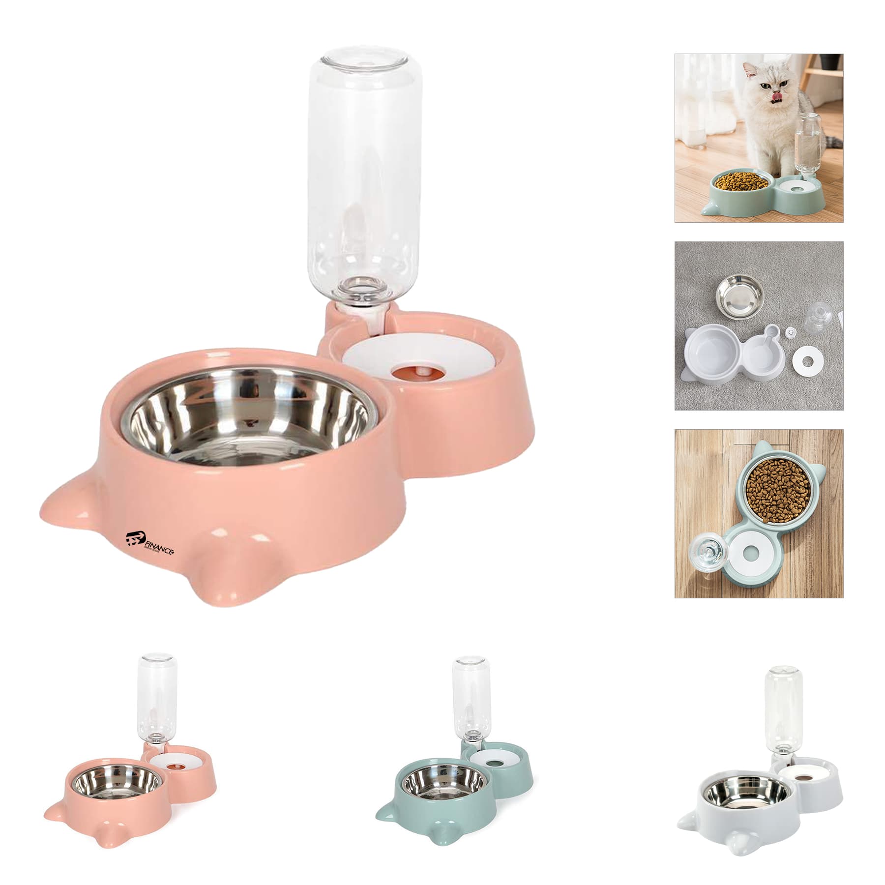 Double Dog Cat Bowls