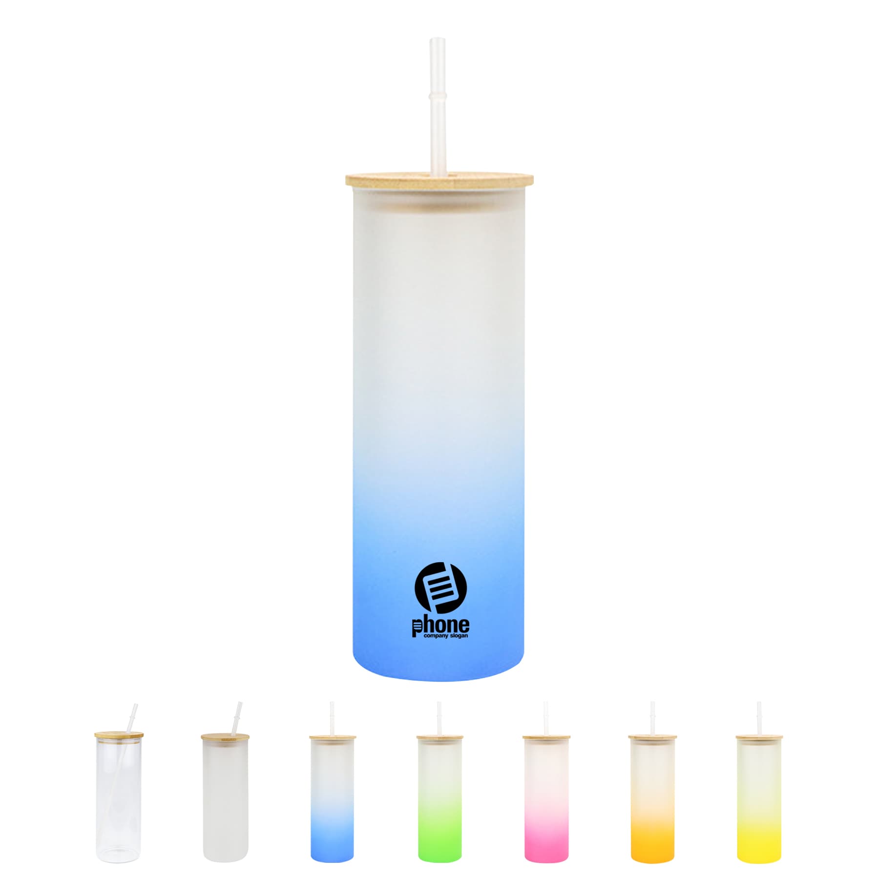 18 Oz Color Changing Glass Tumbler