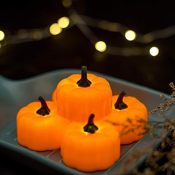 Halloween LED Pumpkin Candle