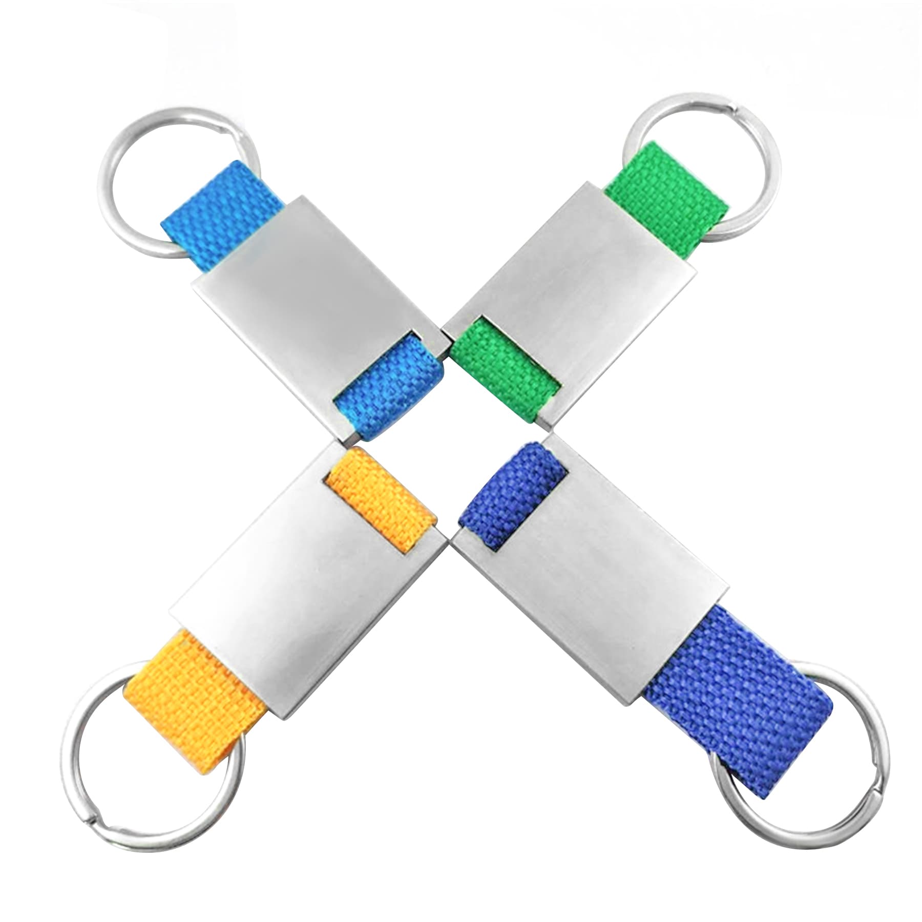 Metal Key Tag with Web Strap