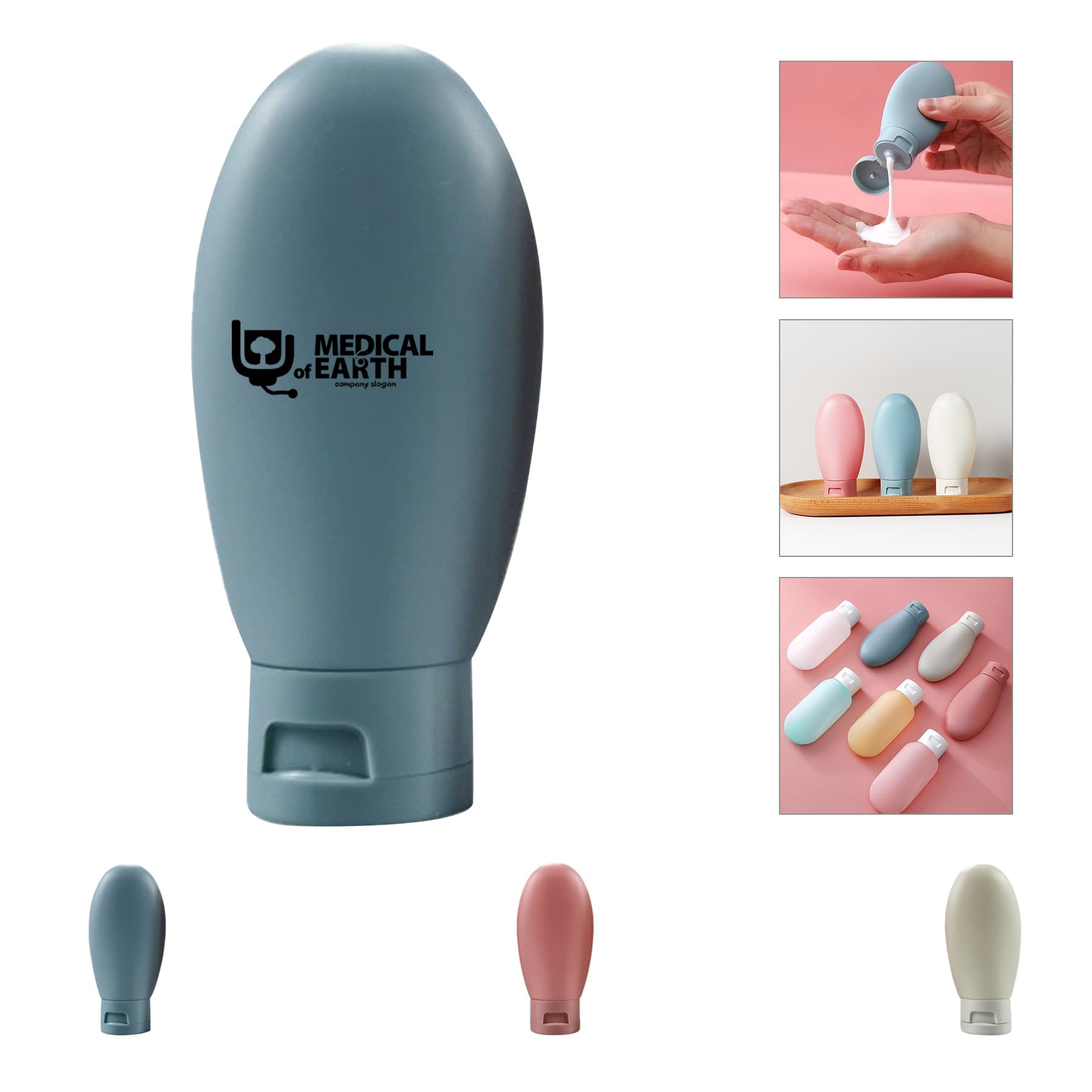 3-Pack 2 Oz/ 60Ml Travel Size Bottles
