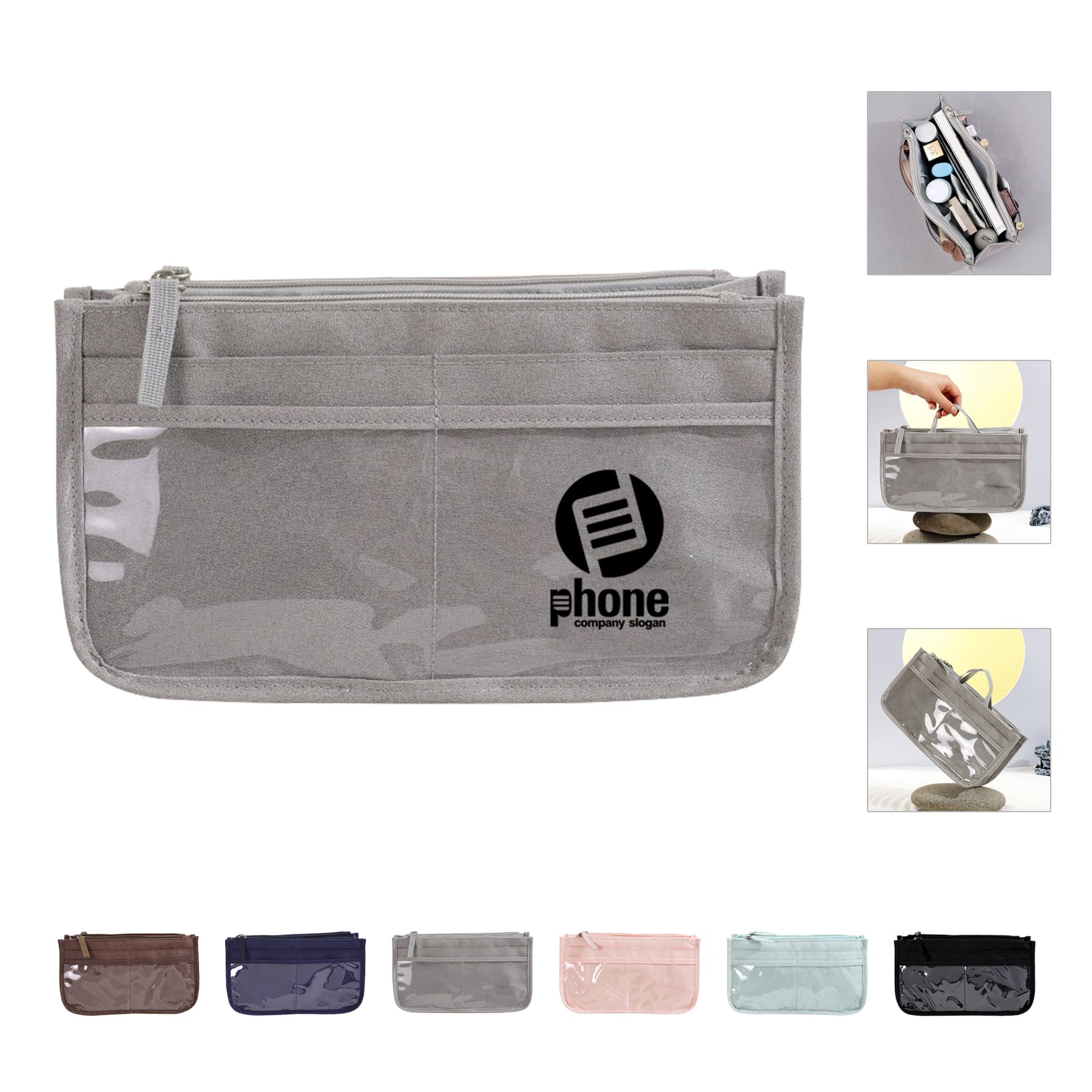 Portable multifunctional makeup bag