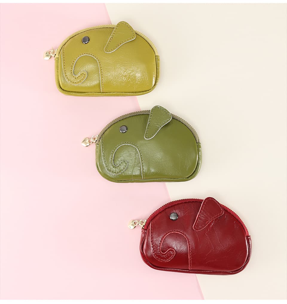 Dermis elephant coin wallet handbag