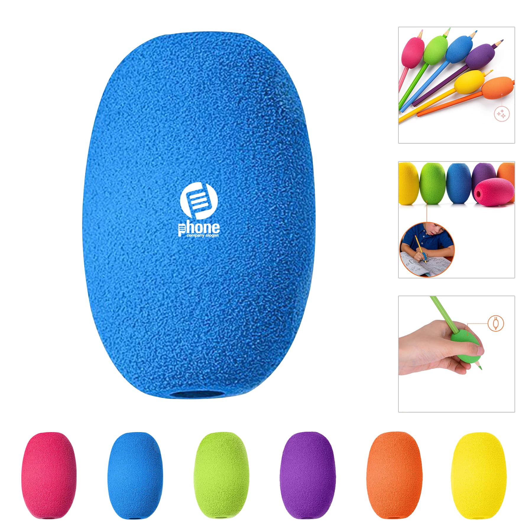 Egg Pen-Pencil Grips for Kids and Adults Colorful
