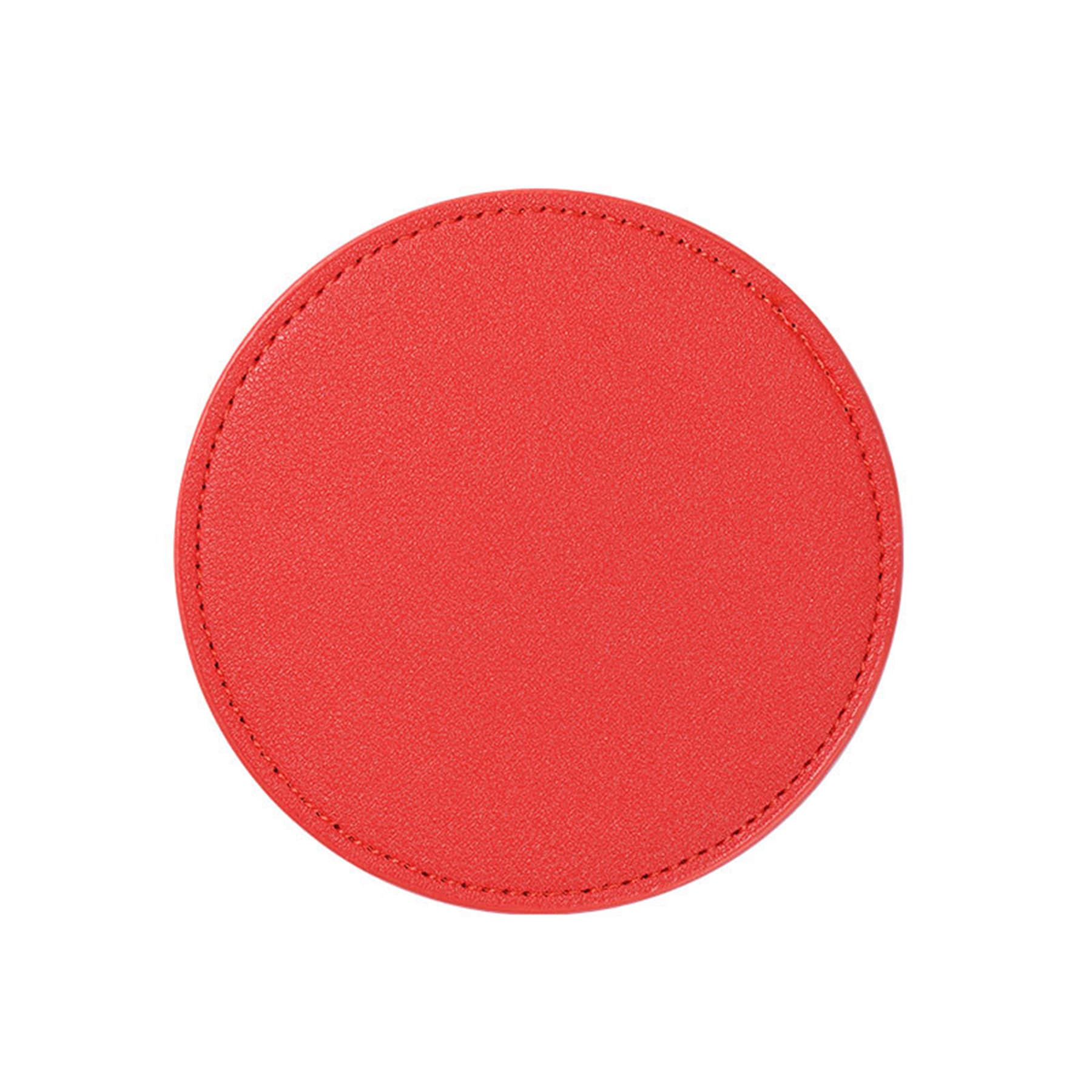 Leather 4-Round Coaster Set