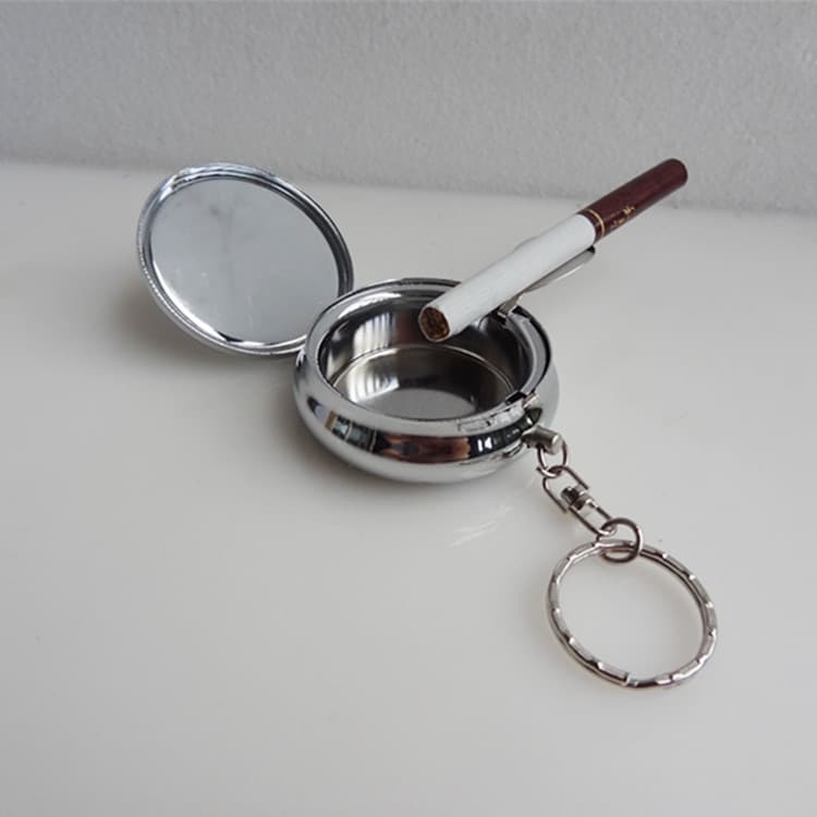Metal Portable Ashtray Key Chain