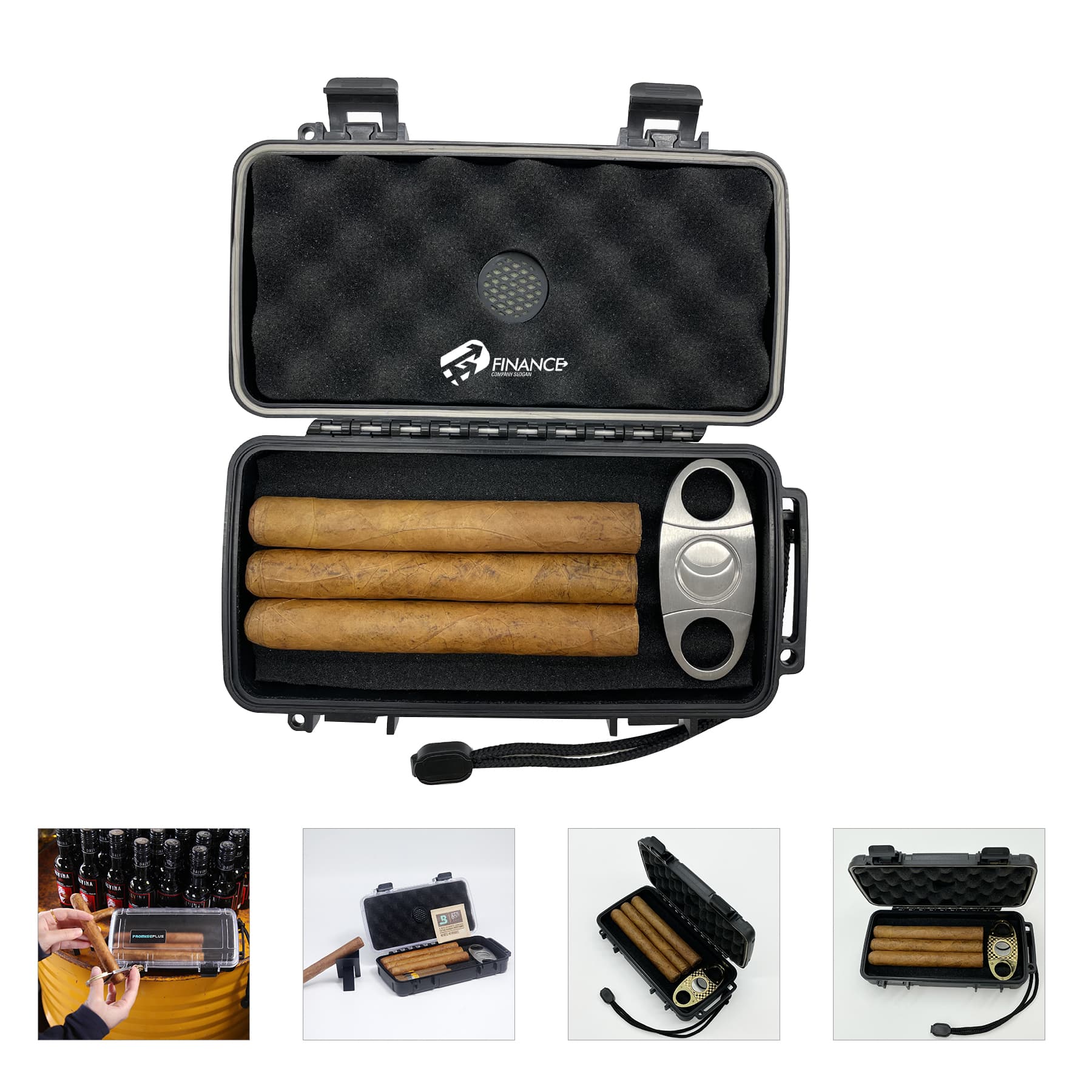 Portable Crushproof Airtight Travel Cigar Humidor Case