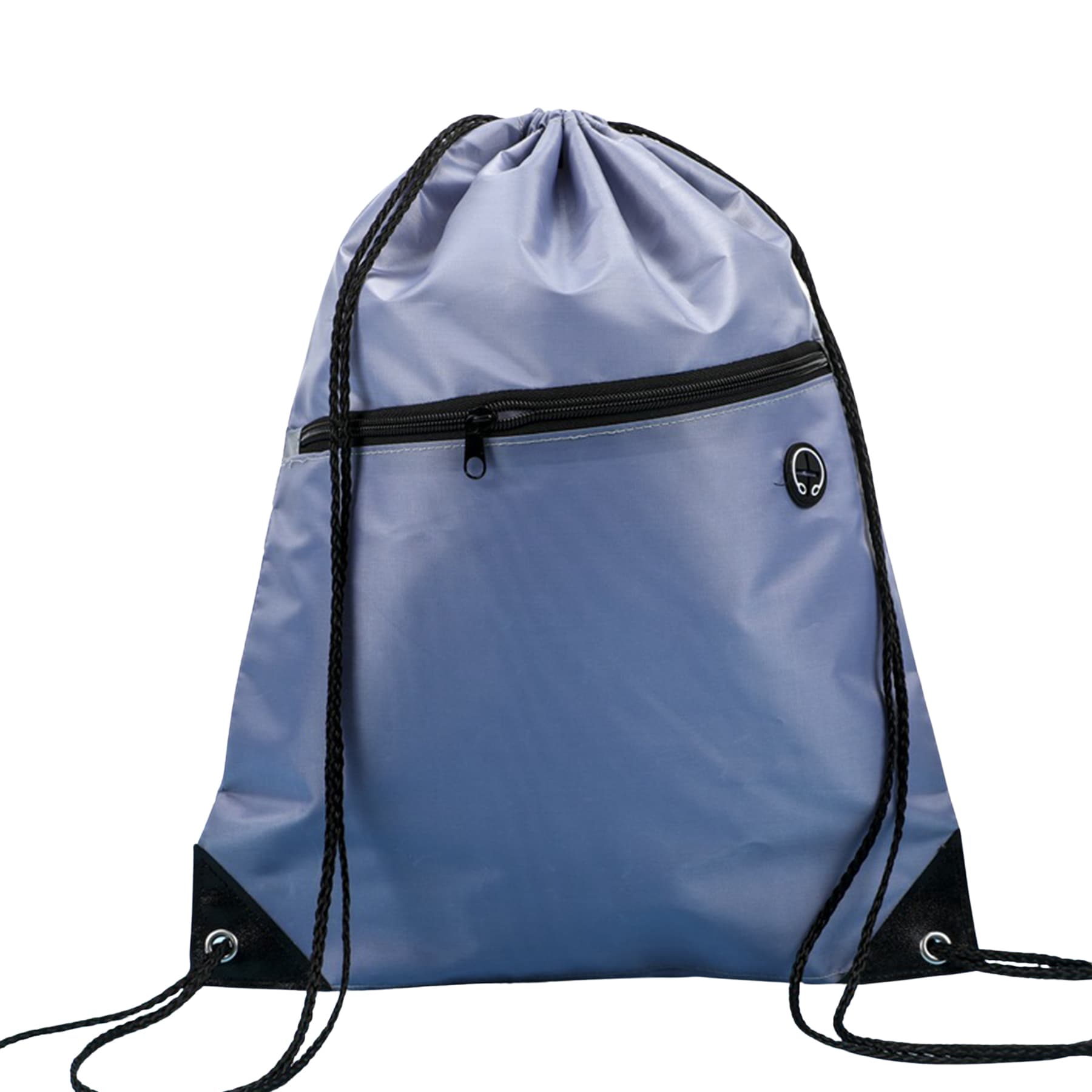 Zipper Polyester Drawstring Backpack