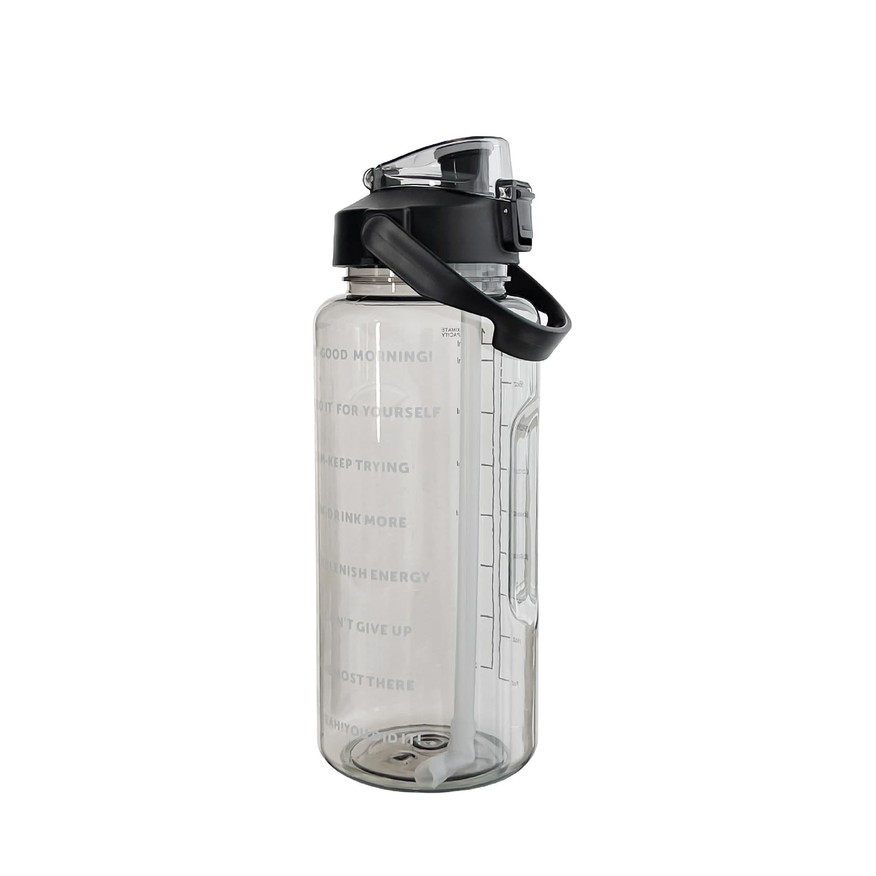 Large-capacity transparent water bottle