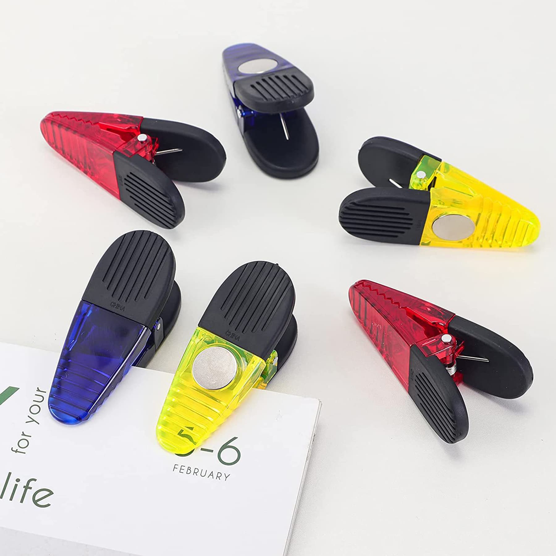 Plastic Magnet Chip Clips & Bag Clips For Food Packages
