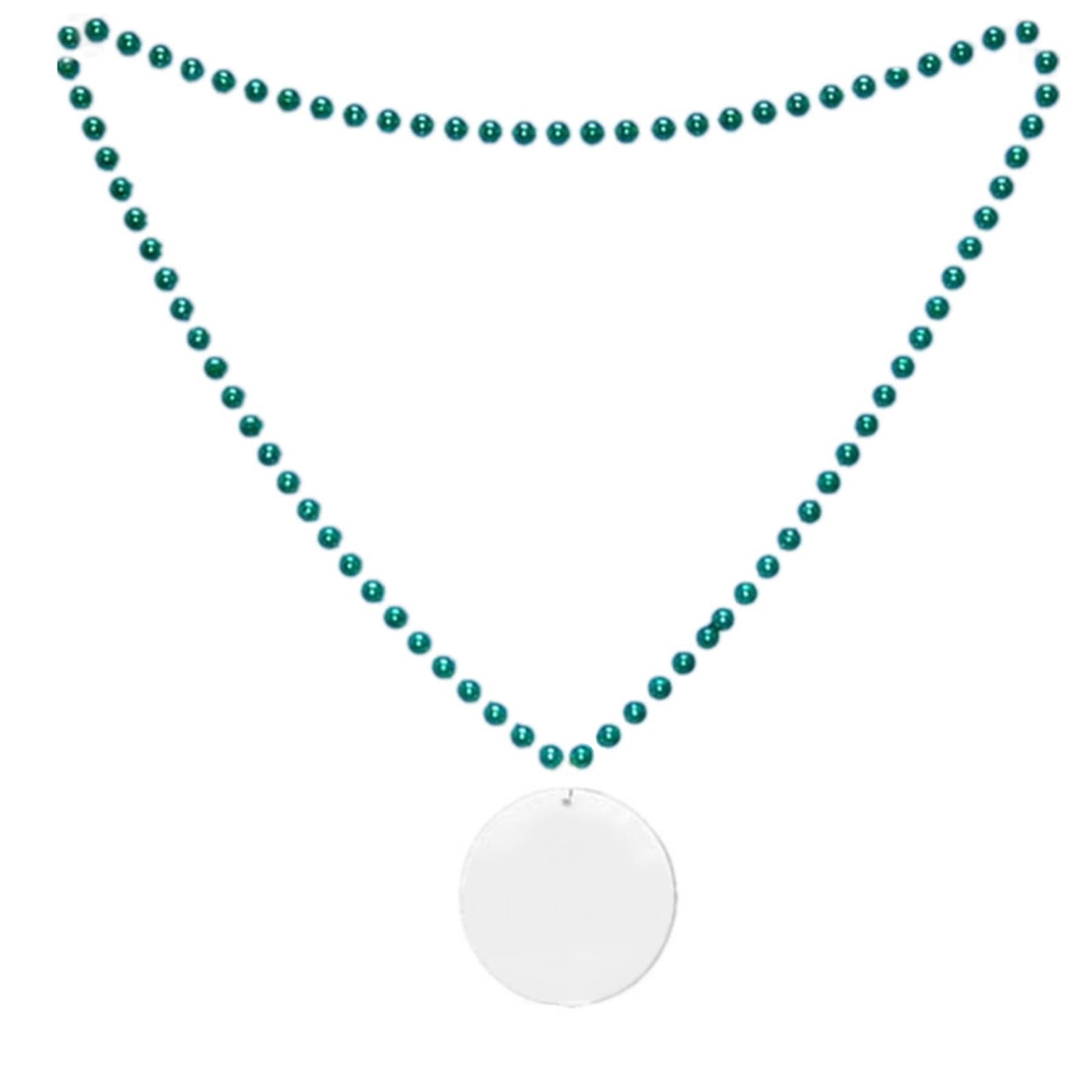 Mardi Gras Beads With Medallion