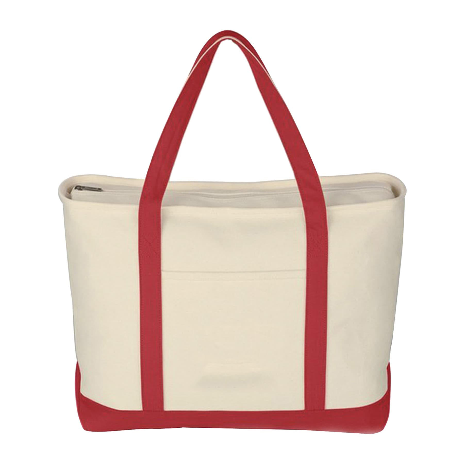 Cotton Canvas Sailing Tote Bag With Zipper