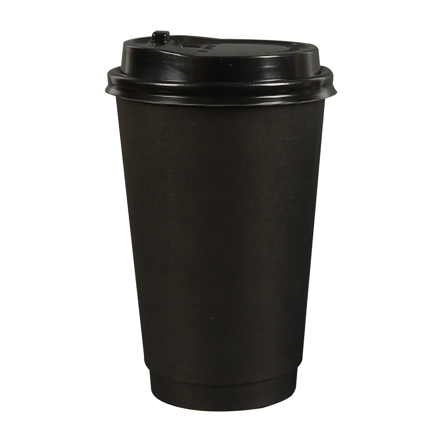 16 Oz Disposable Double-Wall Paper Drinks Cup With Lids