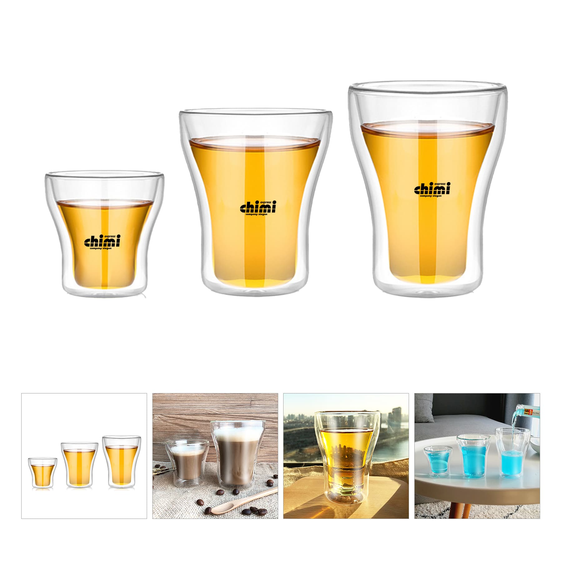 250ml Double Wall Glass Beer Cup