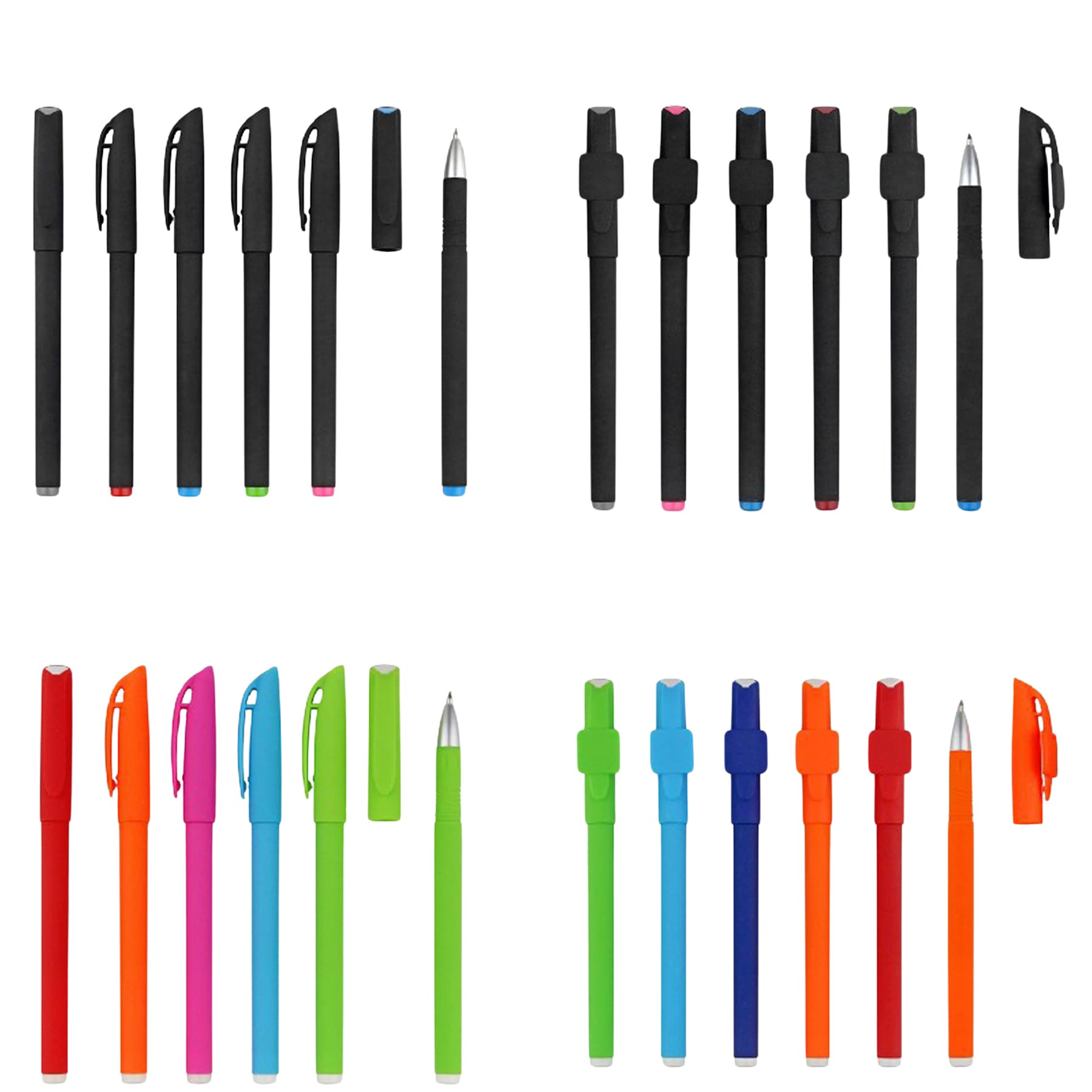 0.5mm Black Rubber Coated Gel Pen