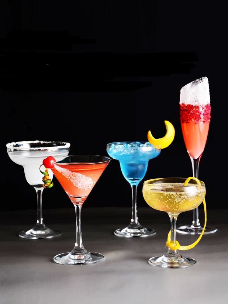 Corner Martini Glass