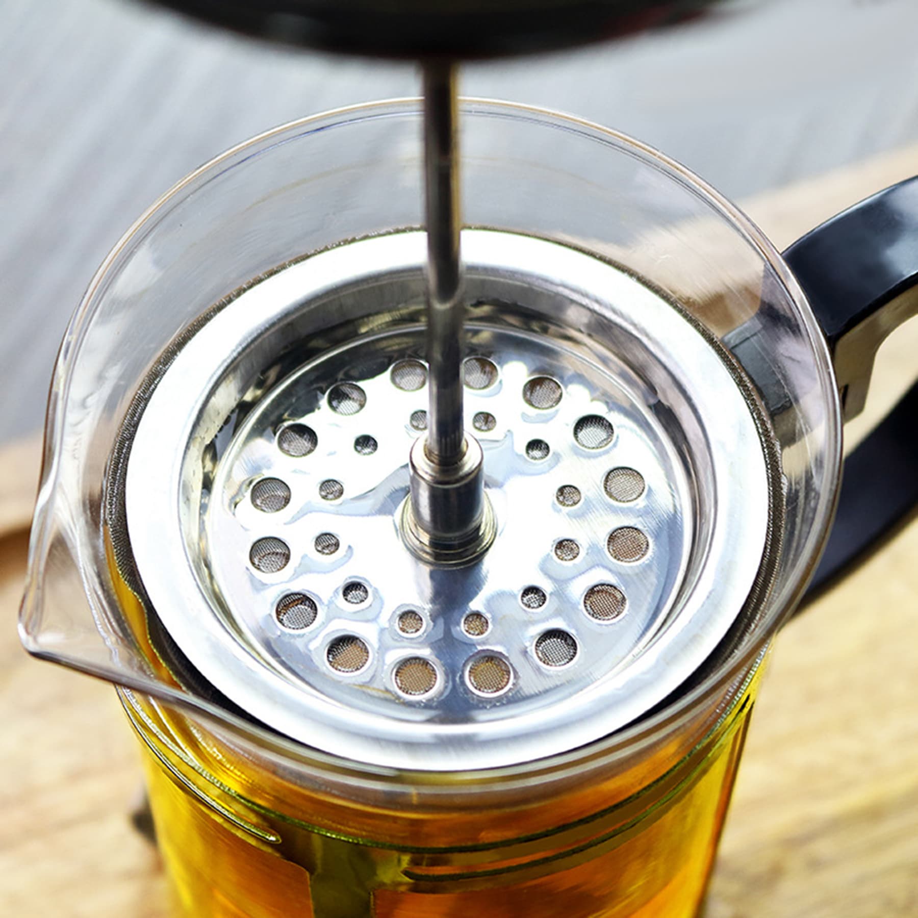 304 Stainless Steel Heat Resistant Borosilicate Glass Coffee
