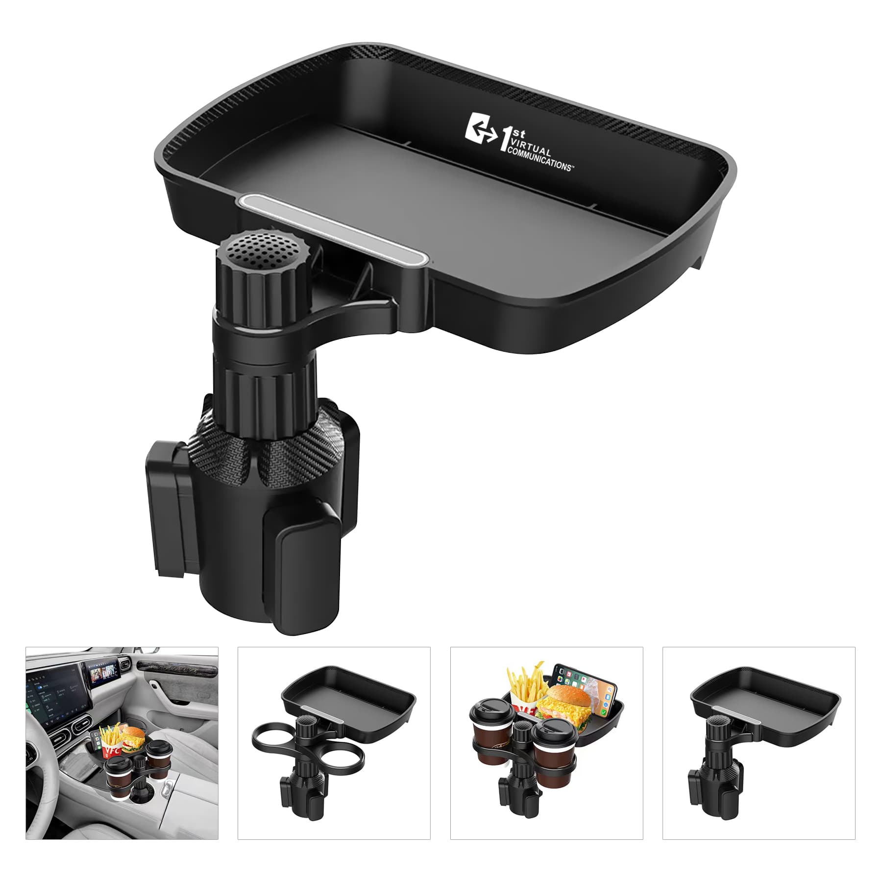 360-Degree Rotating Tray Car Cup Holder