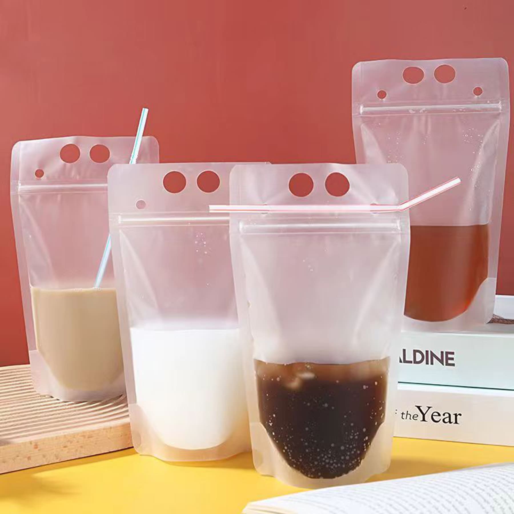 Drink Pouches with Straws