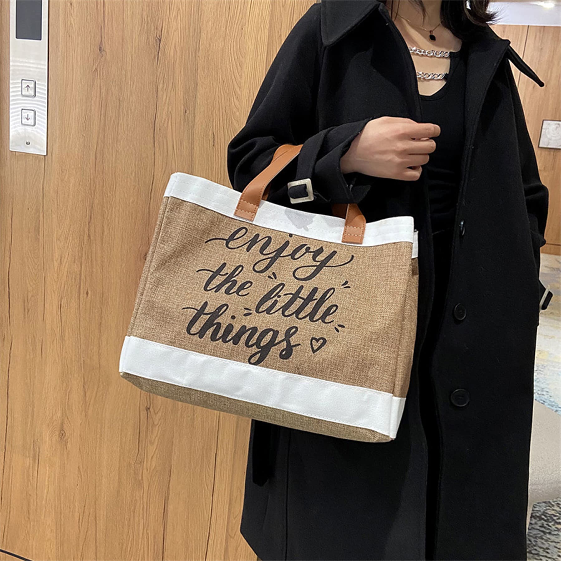 Jute Boat Tote Bag