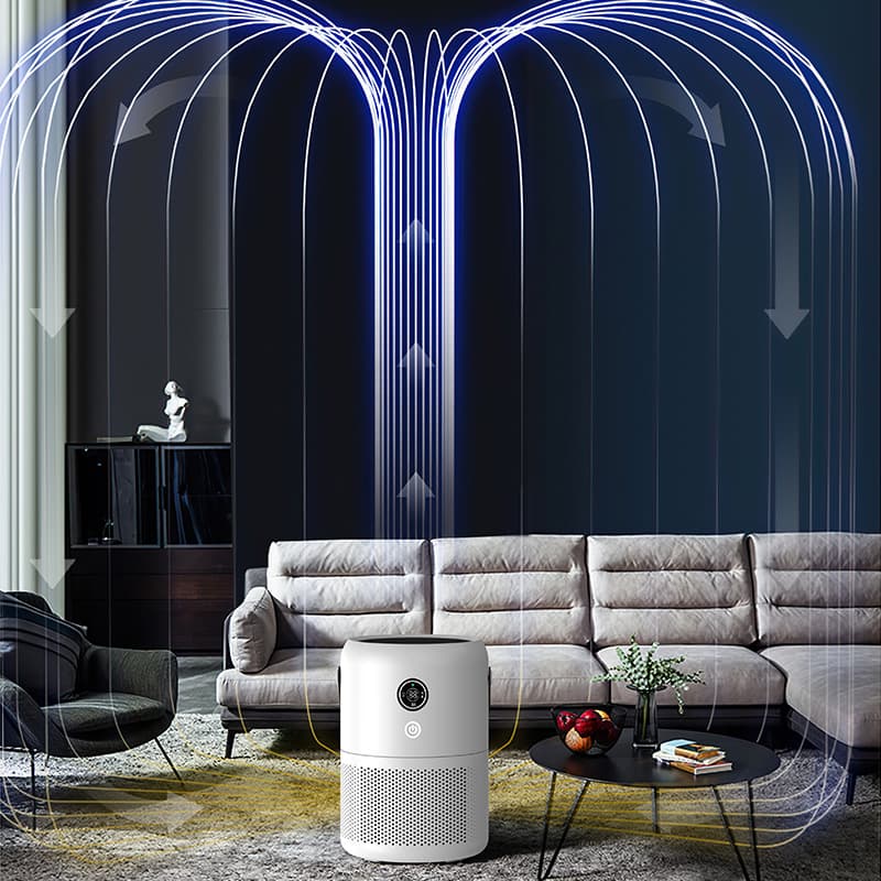 Portable Air Purifier With UVC Disinfection Light