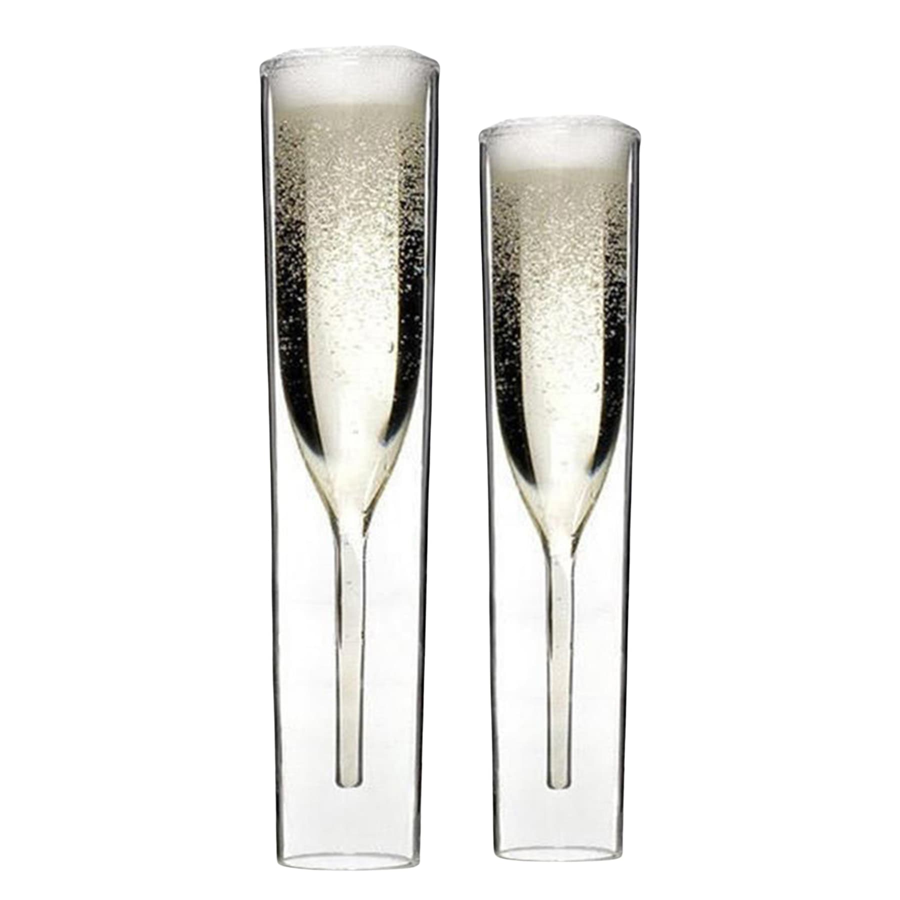 Double layer glass champagne cup