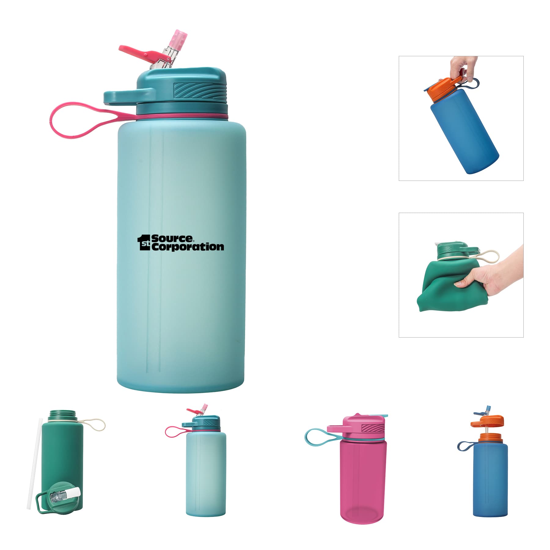 74oz Collapsible Silicone Water Bottles