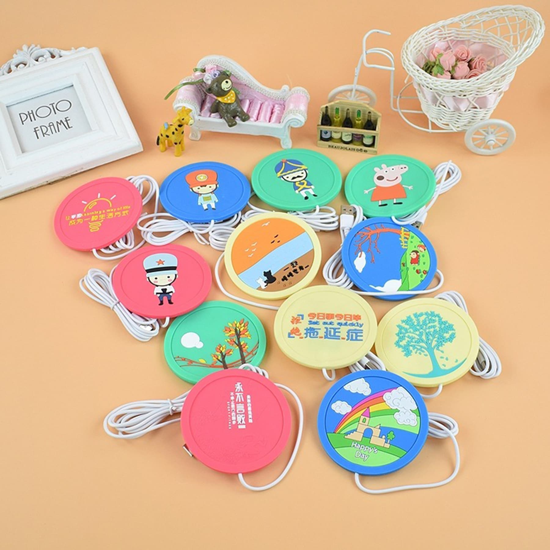 USB Heating Rubber Cup Pad