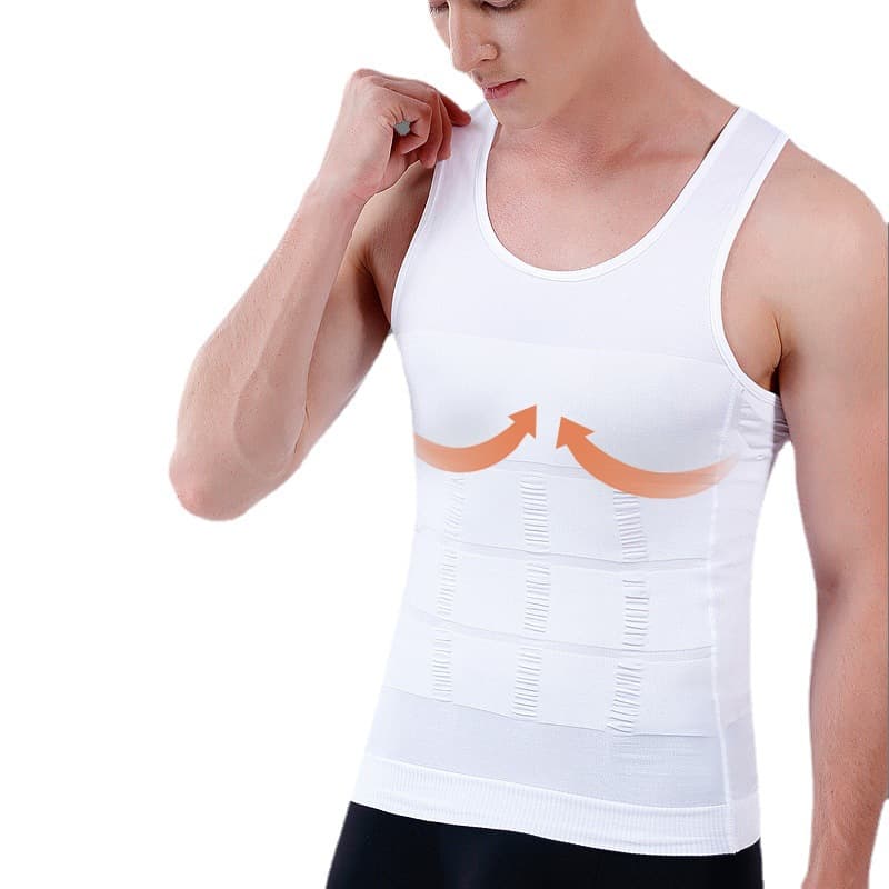 Men Body Shaper Slimming Vest Tight Compression Shirt