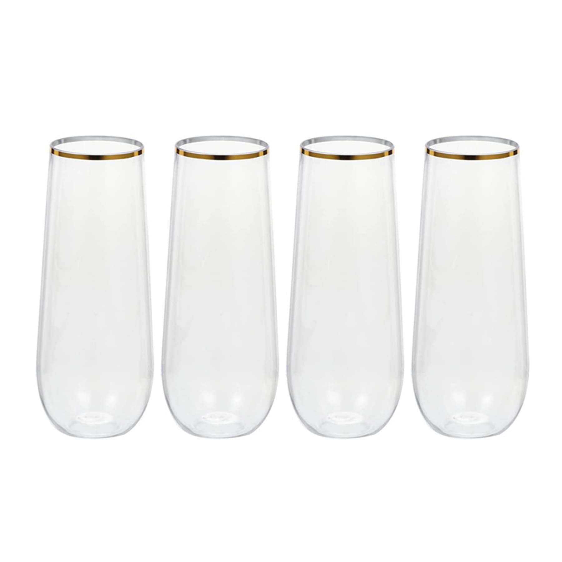9 Oz. Stemless Plastic Wine Glasses