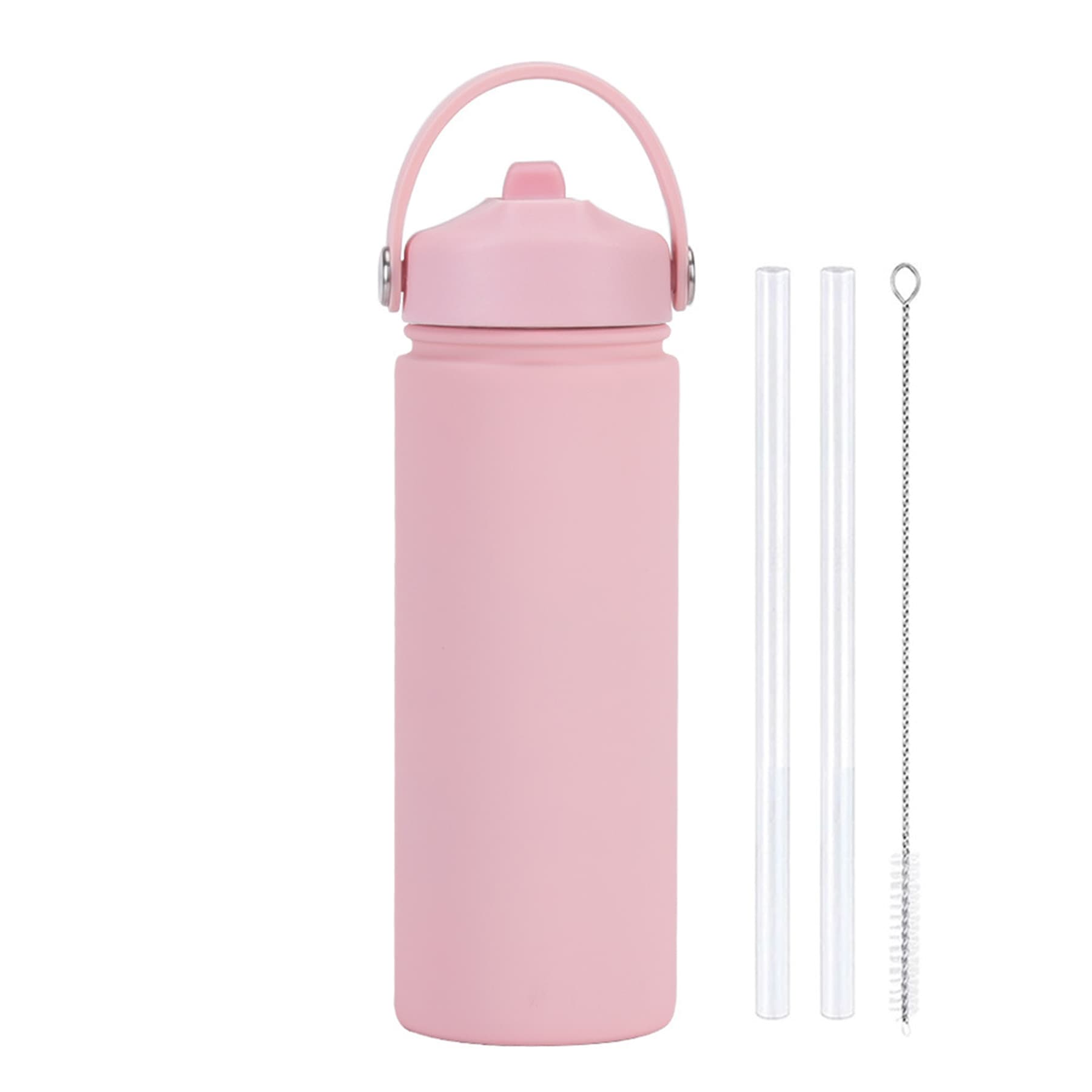 26 oz Insulated Water Bottle with 2-in-1 Straw and Spout Lid, Keep Cold 24H, Leak-Proof, Fits in Car Cup Holder, Stainless Steel for Sports, Travel, School (Cotton Candy)