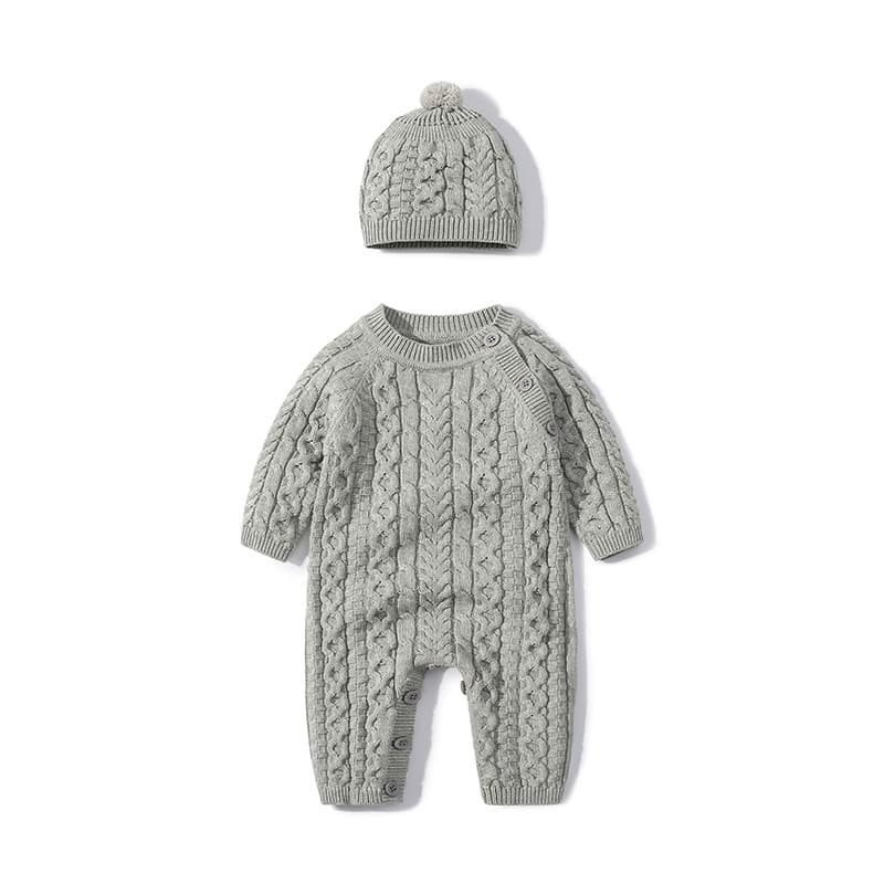 Baby Long Sleeve Jumpsuit Clothes With Hat