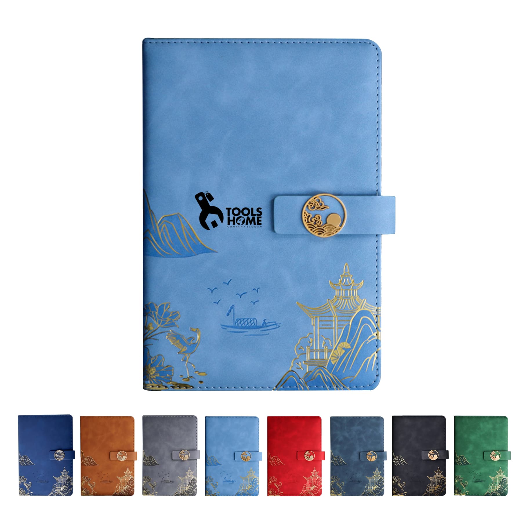 PU Leather A5 Business Travel Journal Binder Notebook