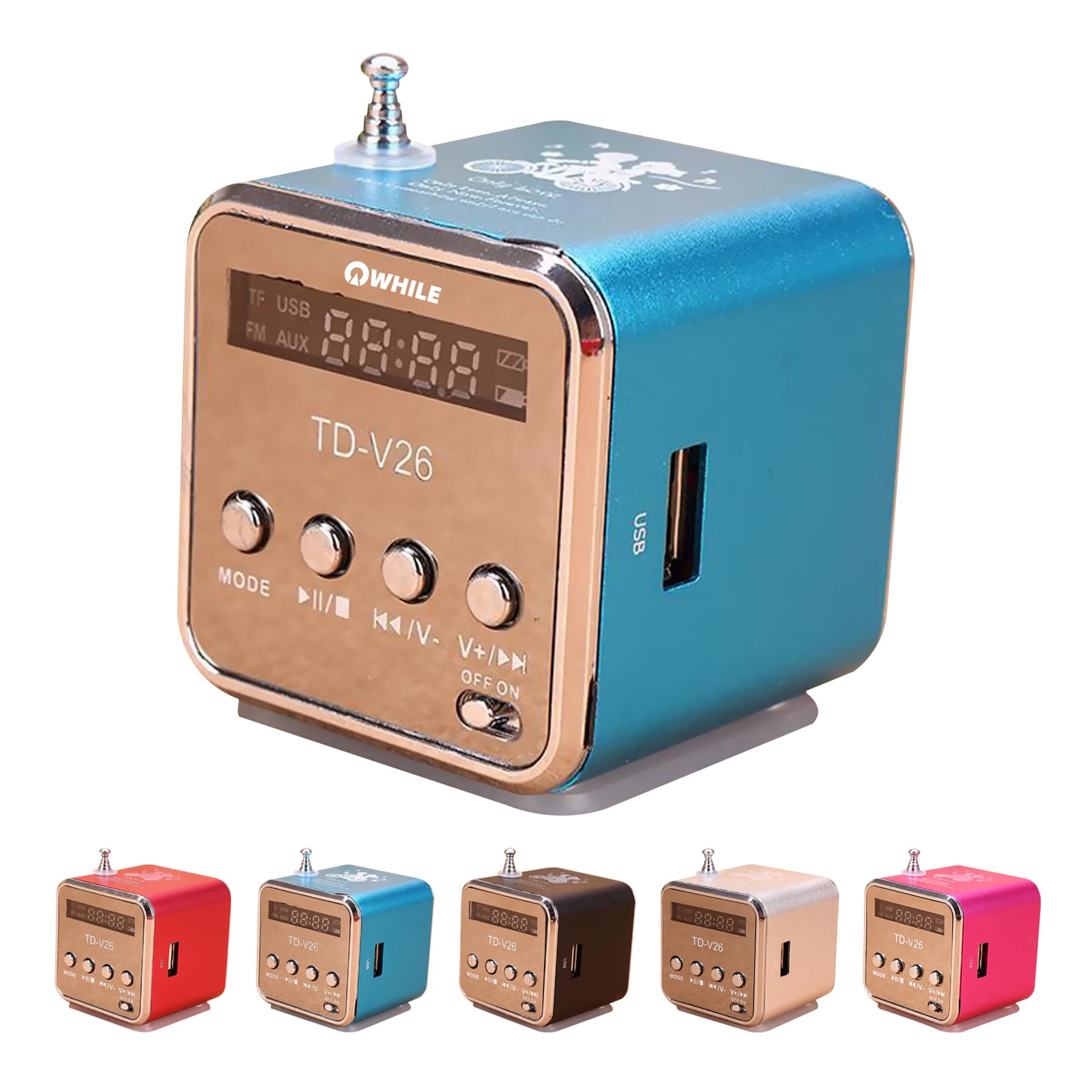 Mini Digital Music Radio Audio Stereo Player Speaker