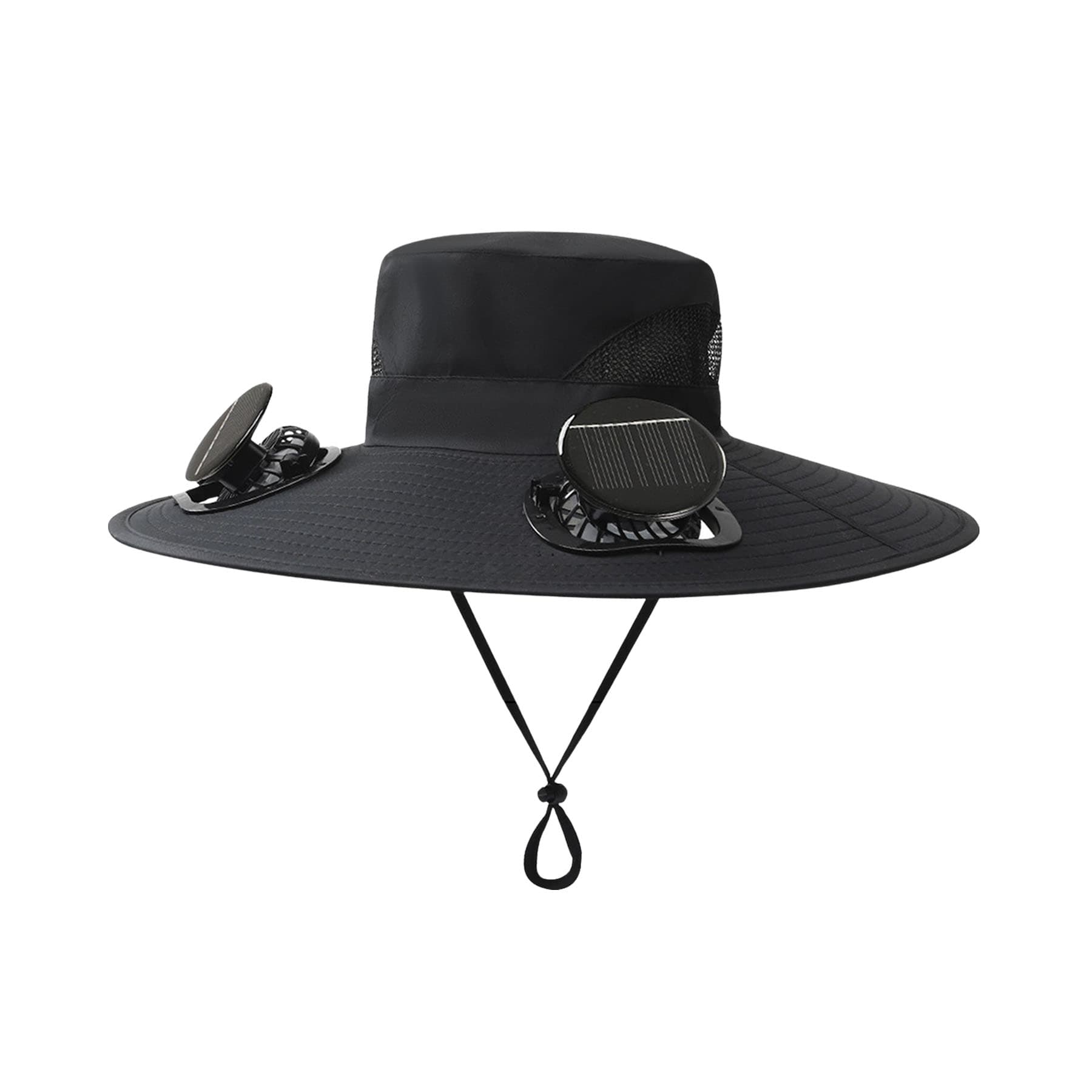 Wide-brim solar fan hat, bucket hat