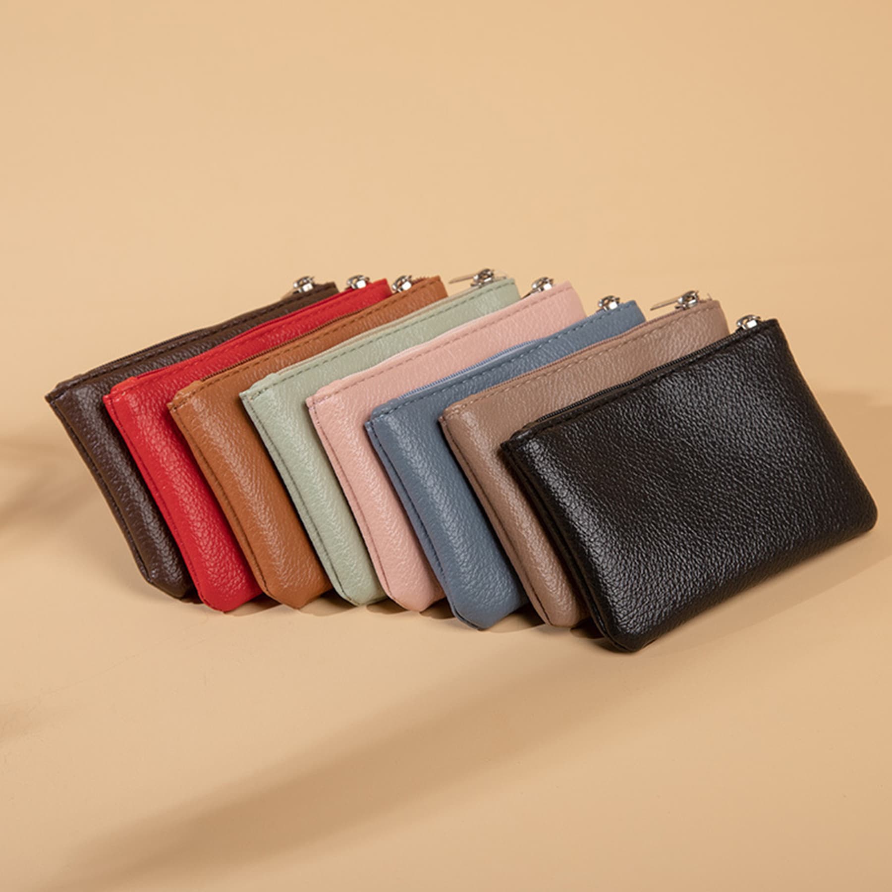 Zippered Leather Purse