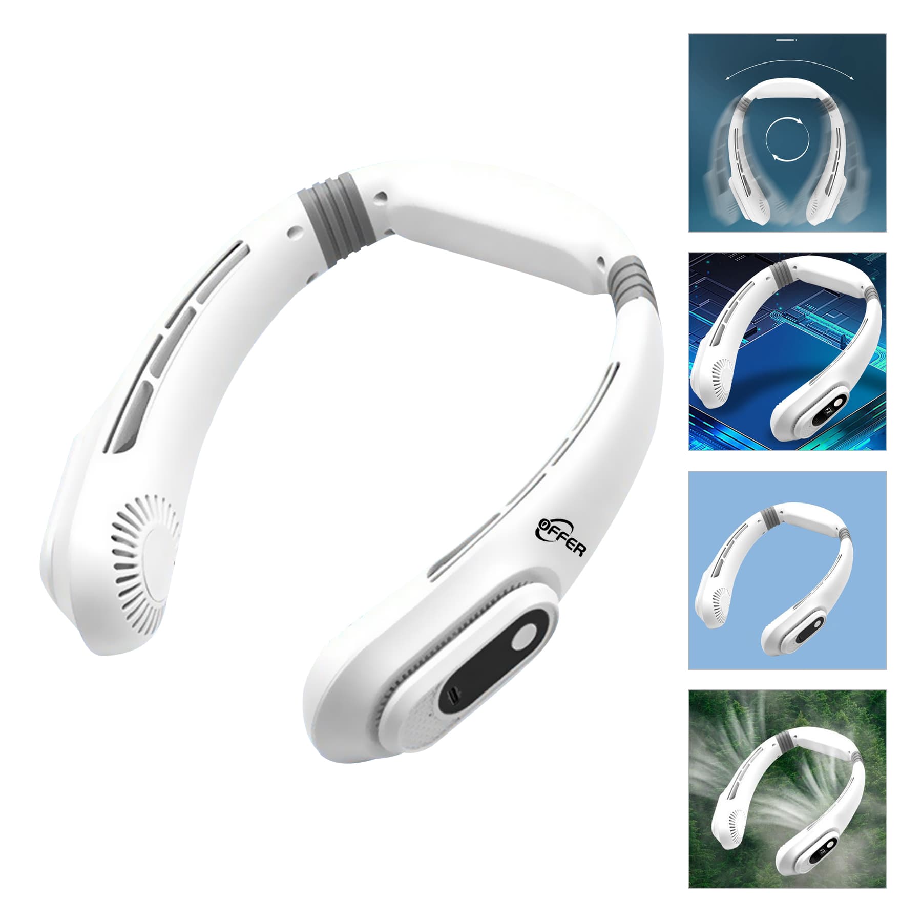 Head-Mounted Bladeless Mini Fan