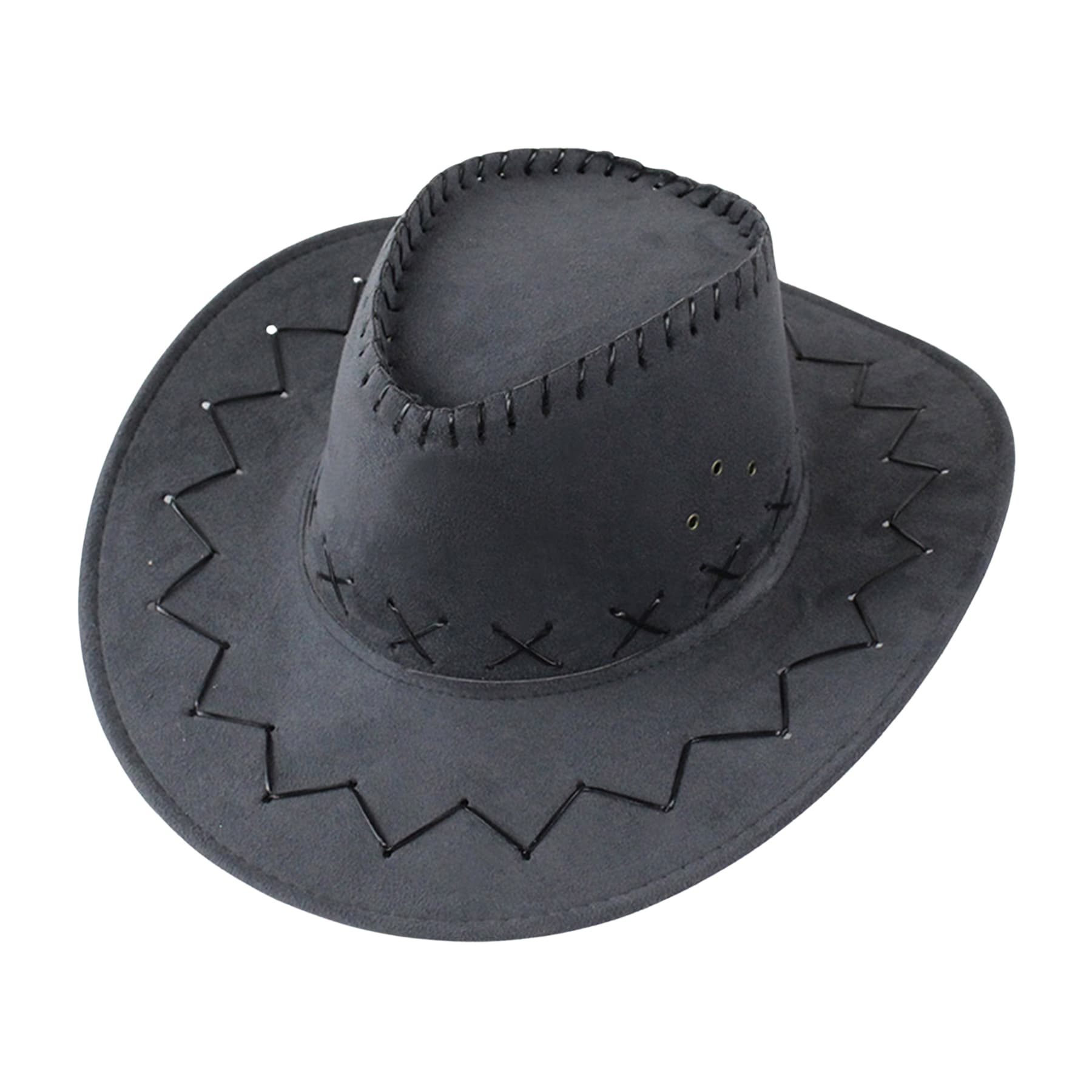 Wide-brimmed cowboy hat for sun protection