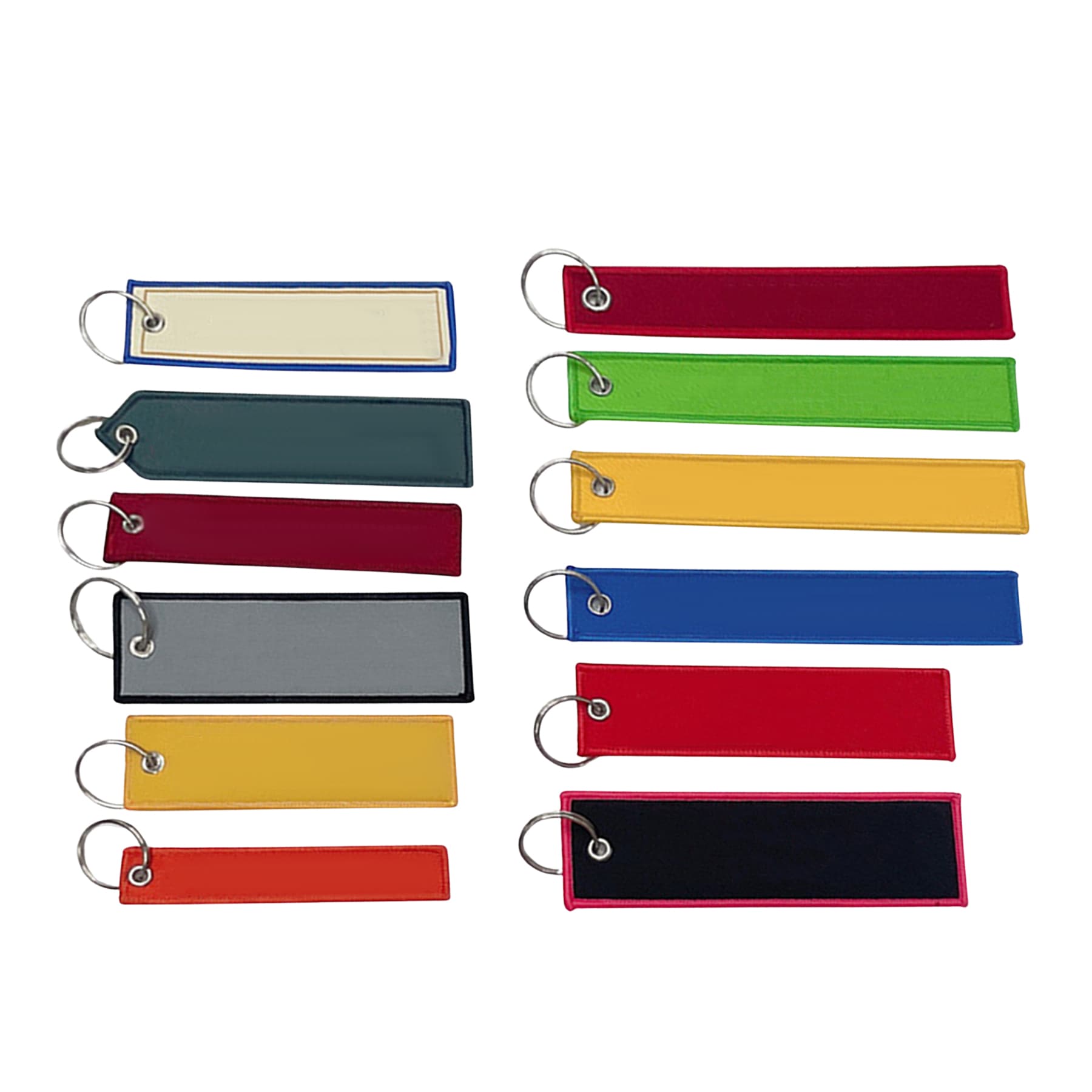 Rectangular promotional woven keychain