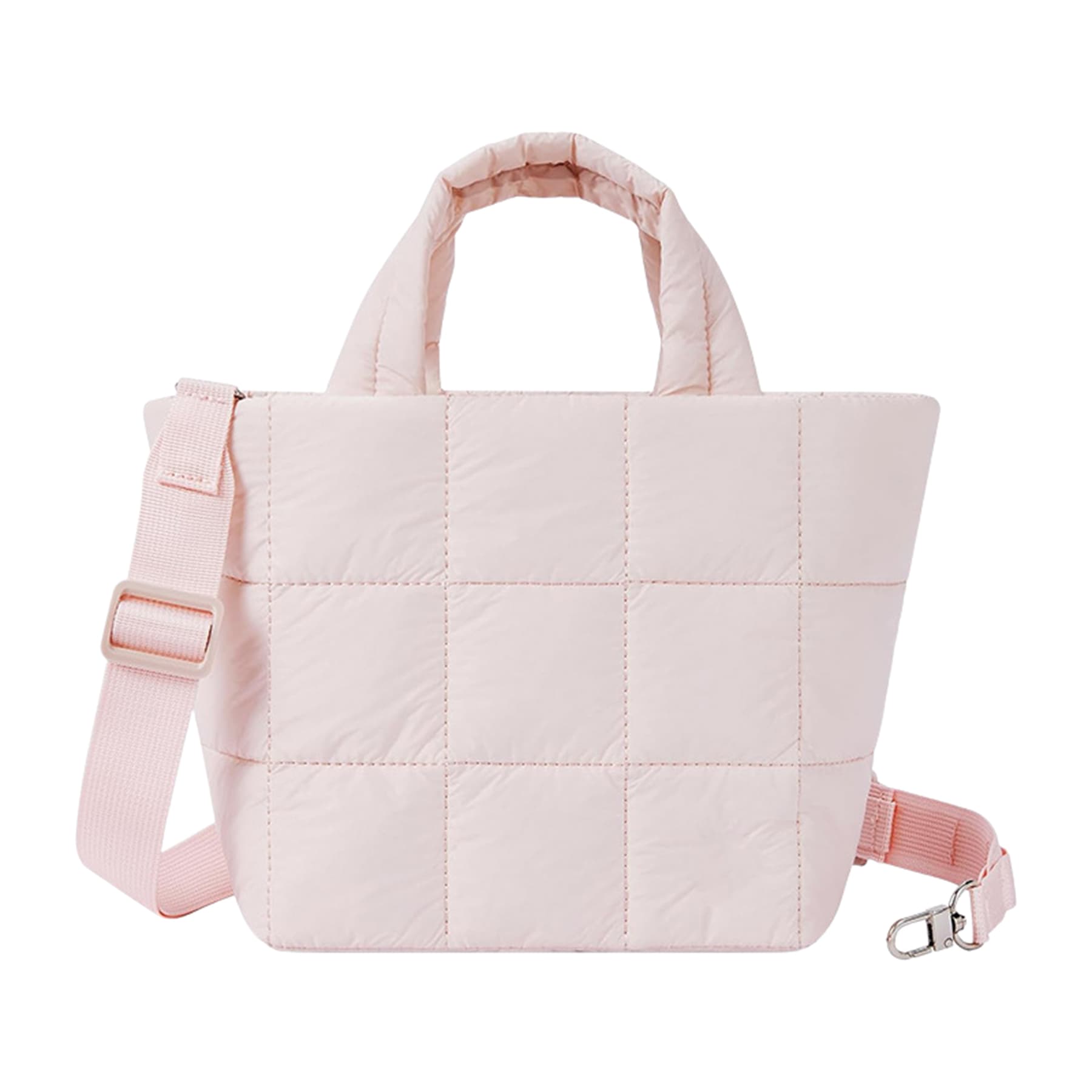 Puffer Tote Bag with Adjustable Strap