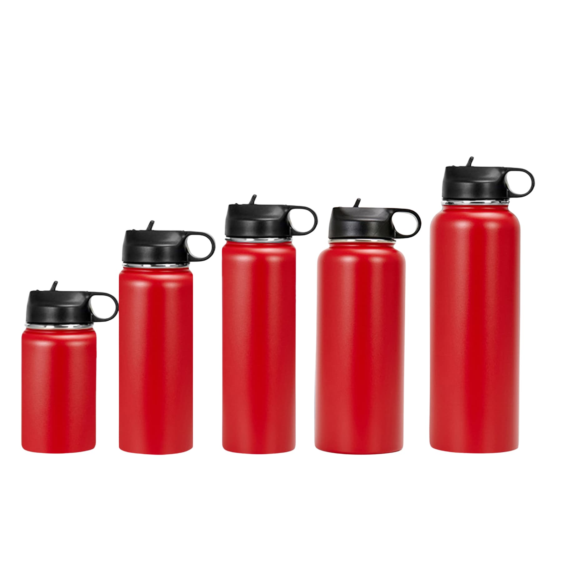32oz Insulated Water Bottle with Straw Stainless Steel Metal Vacuum Flask Large Thermos Leakproof 3 Lids for Travel Camping Gym Sports Indigo Black